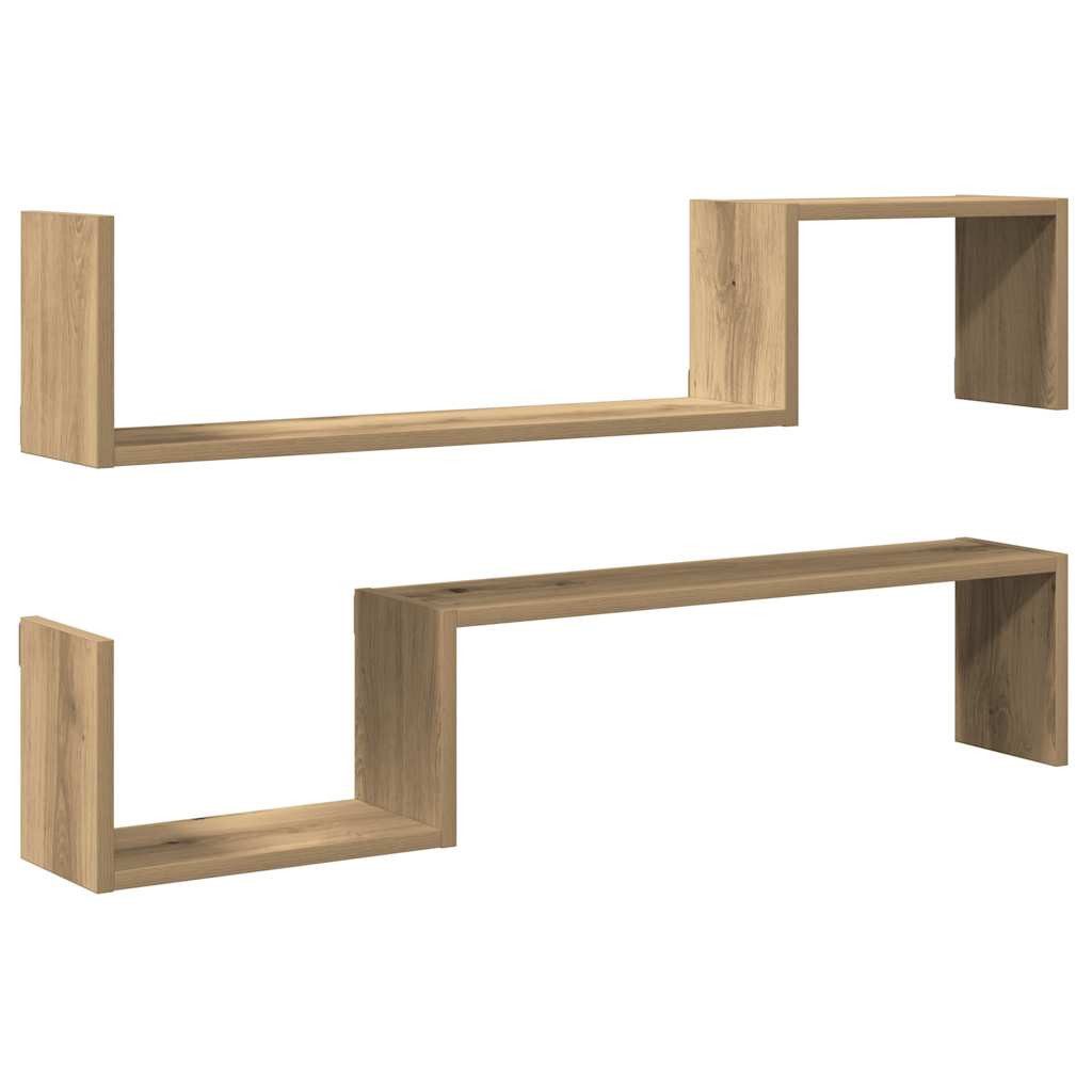 vidaXL Regal Wandregale 2 Stk. Artisan-Eiche günstig online kaufen