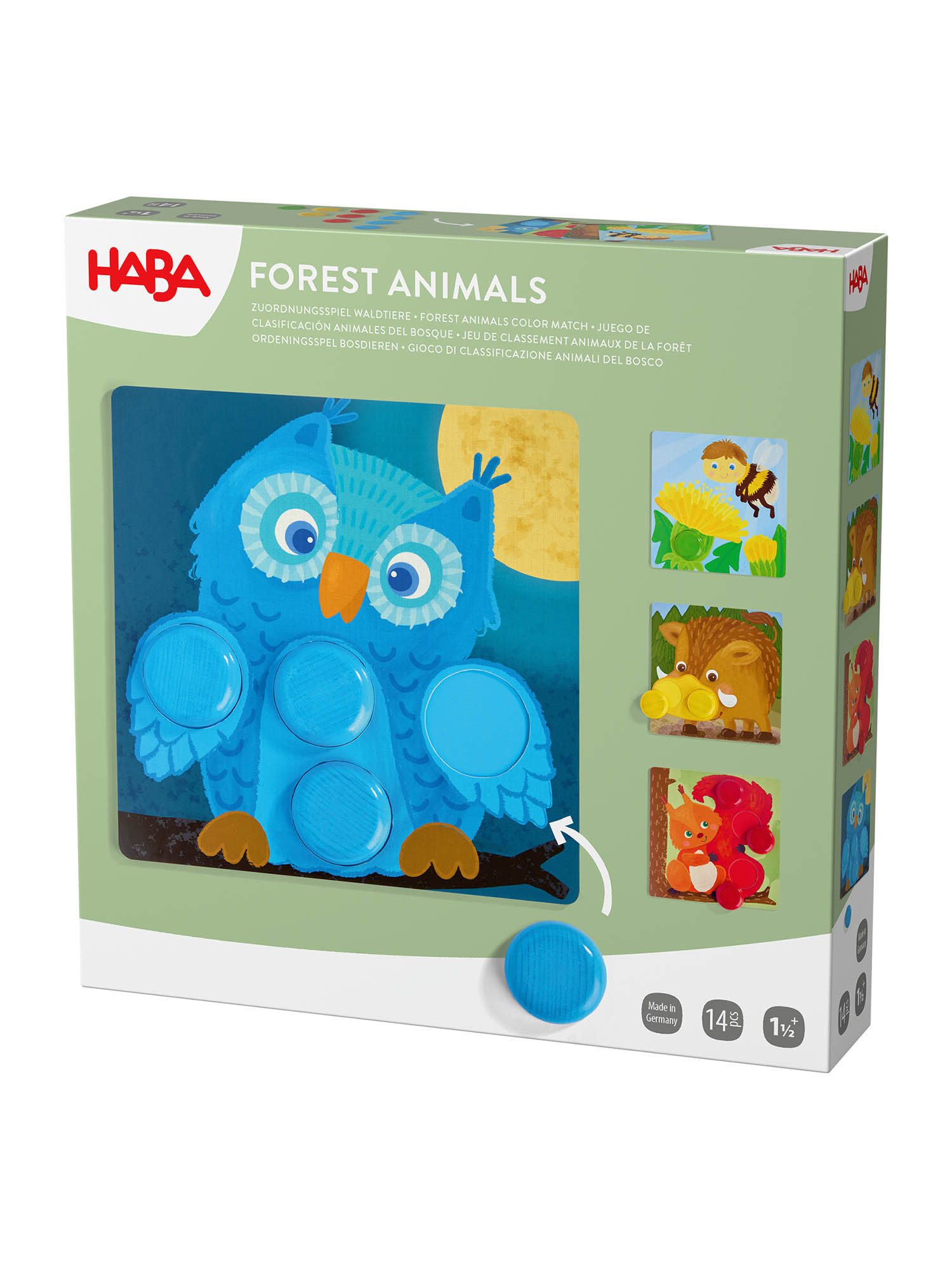 Haba Lernspielzeug Zuordnungsspiel Waldtiere, Educational Toy, Motorikspielzeug, Lernset