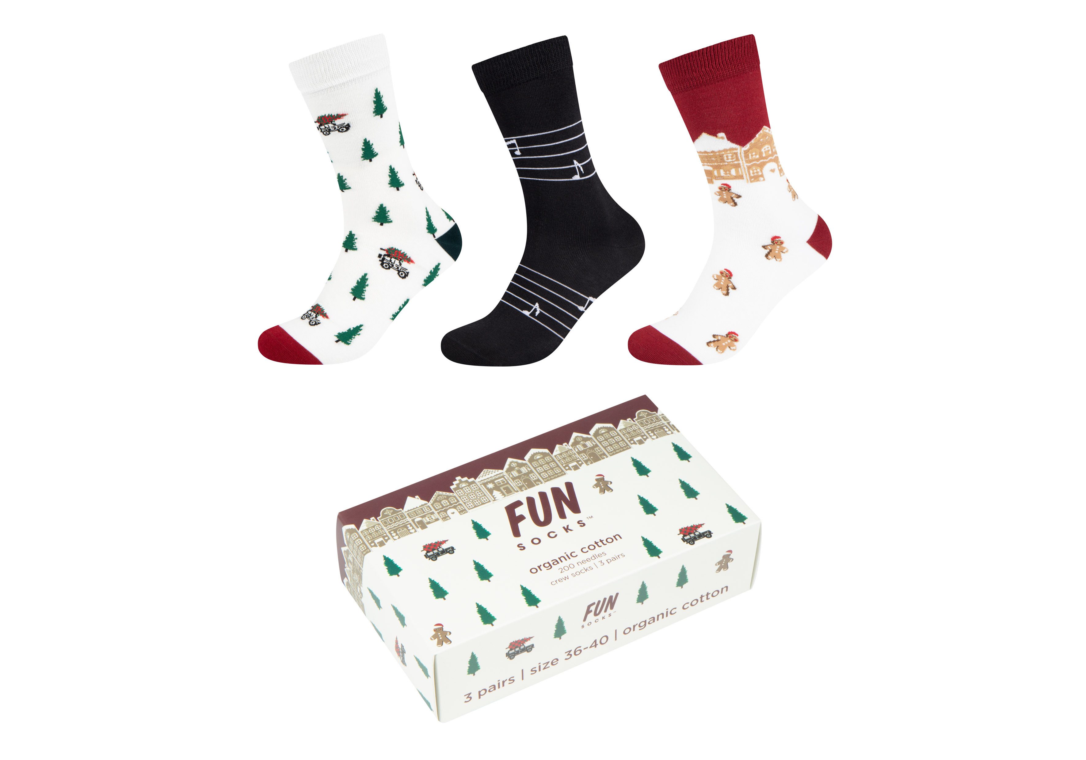 Fun Socks Sneakersocken motifs (3-Paar) mit günstig online kaufen