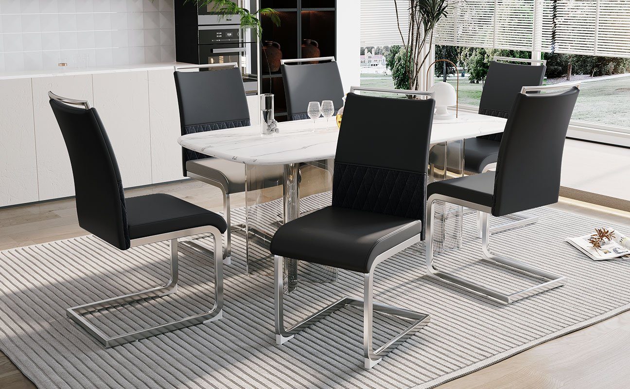 HAUSS SPOLE Freischwinger Esszimmerstuhl 6 St günstig online kaufen