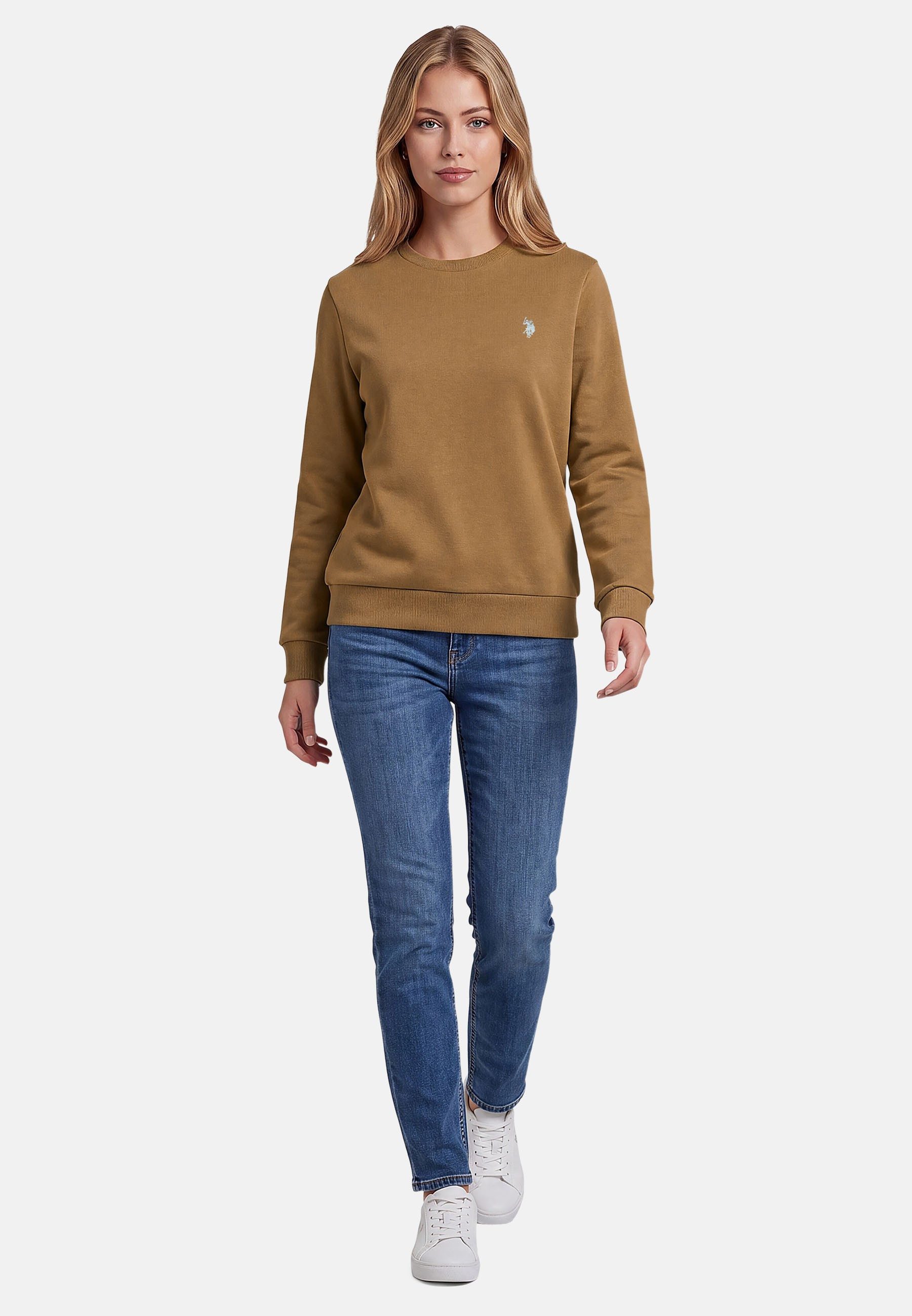 U.S. Polo Assn. Rundhalspullover USZoee – Damen Sweatshirt mit Rundhalsausschnitt Weiche Baumwollmischung, femininer Schnitt und Logo-Stickerei – Bild 3 von 5