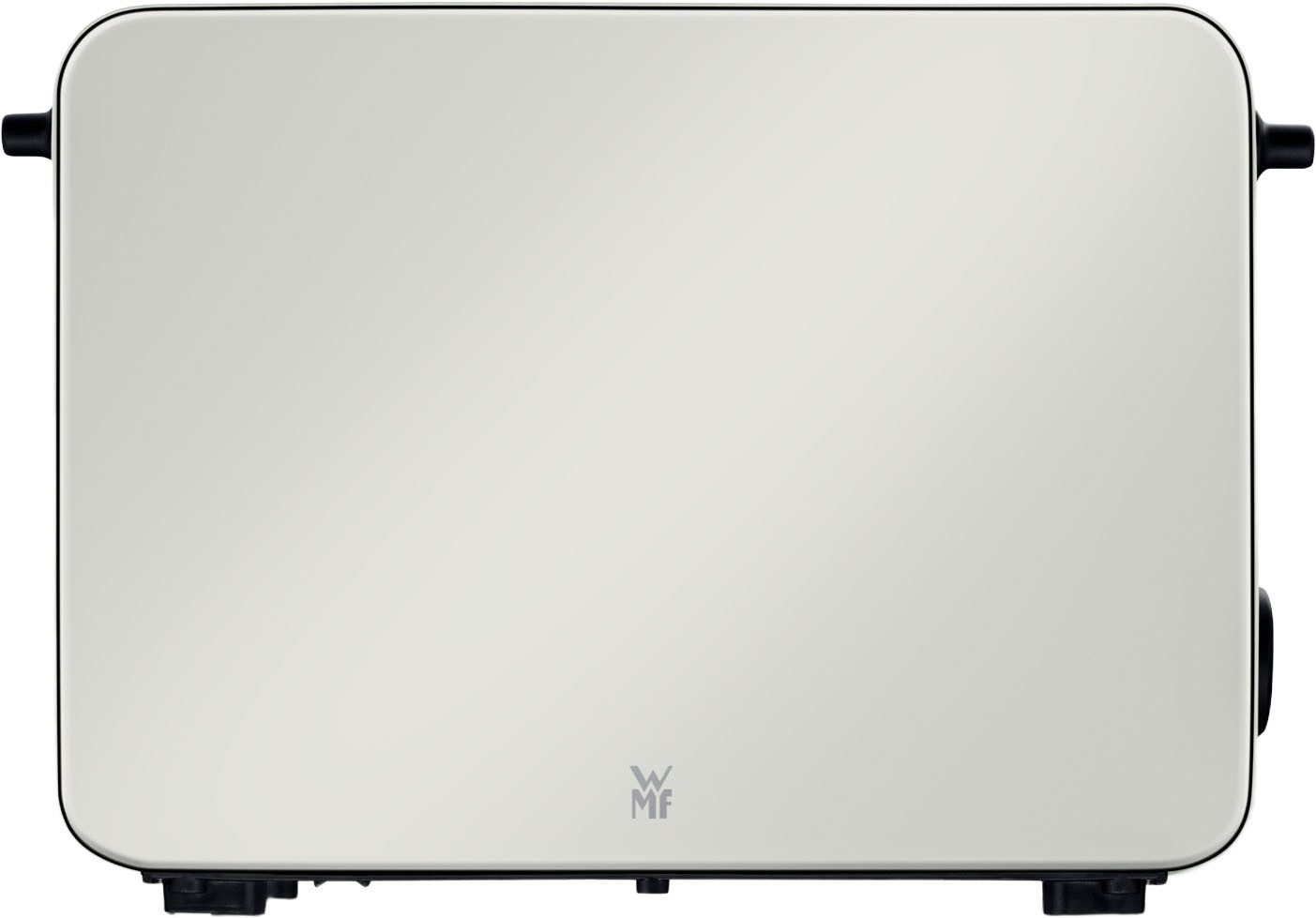 WMF Toaster Stelio Paper White, Doppelschlitz Toaster mit Brötchenaufsatz, 2 kurze Schlitze, für 2 Scheiben, 1050 W, 7 Bräunungsstufen, Brotzentrierung, Krümelschublade, Cromargan Gehäuse