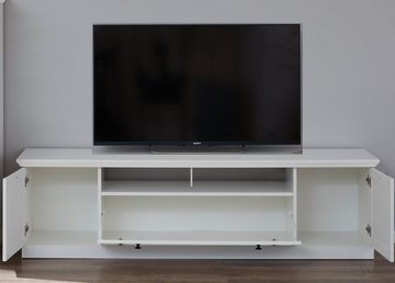trendteam Lowboard Baxter (TV Unterschrank in Landhaus weiß, Breite 177 cm), mit viel Stauraum