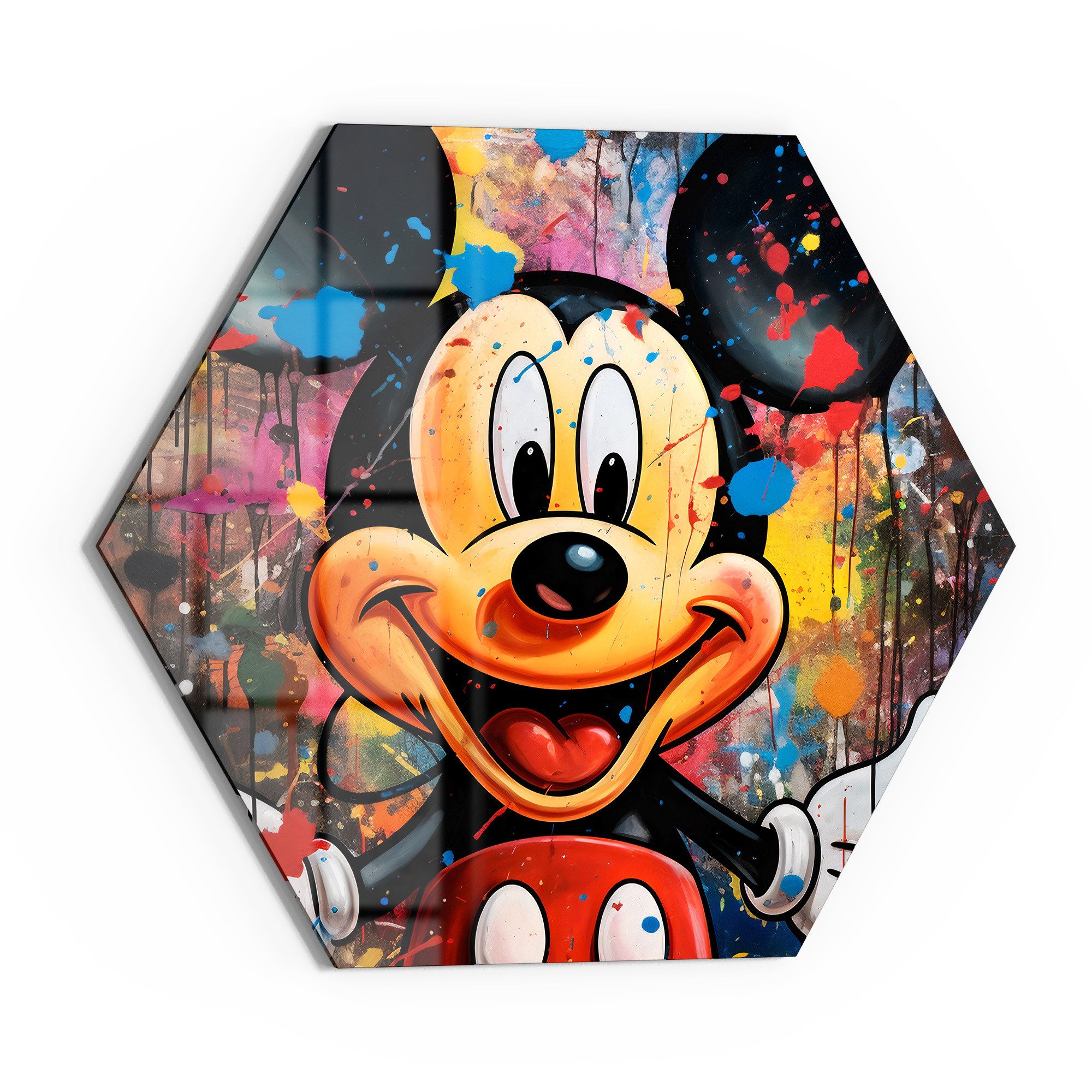 DEQOART Glasbild 'Mickey im Farbenzauber', 'Mickey günstig online kaufen