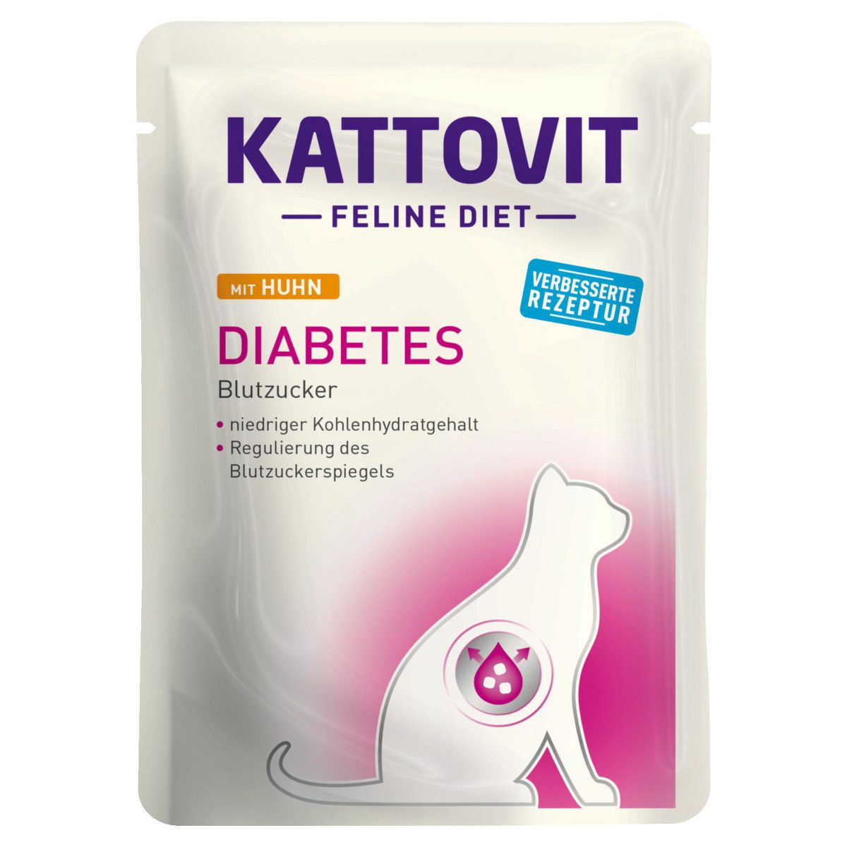 Kattovit Feline Diet Diabetes Huhn 85 g - 24 Stück, für: Katze