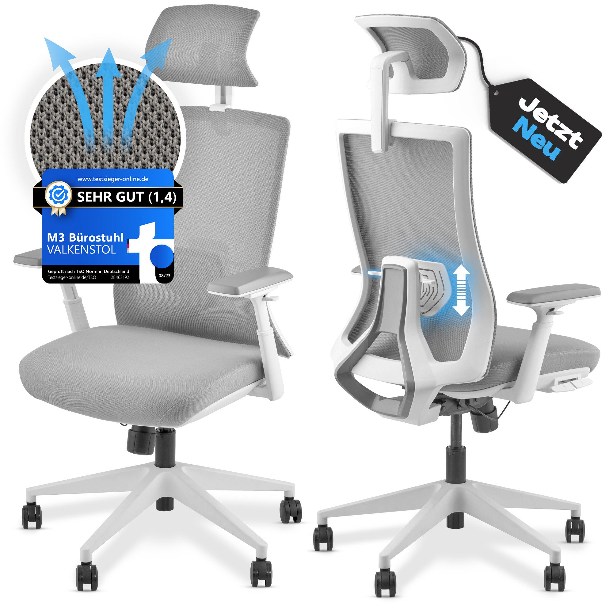 VALKENSTOL Bürostuhl M3 Ergonomischer Bürostuhl 150 günstig online kaufen