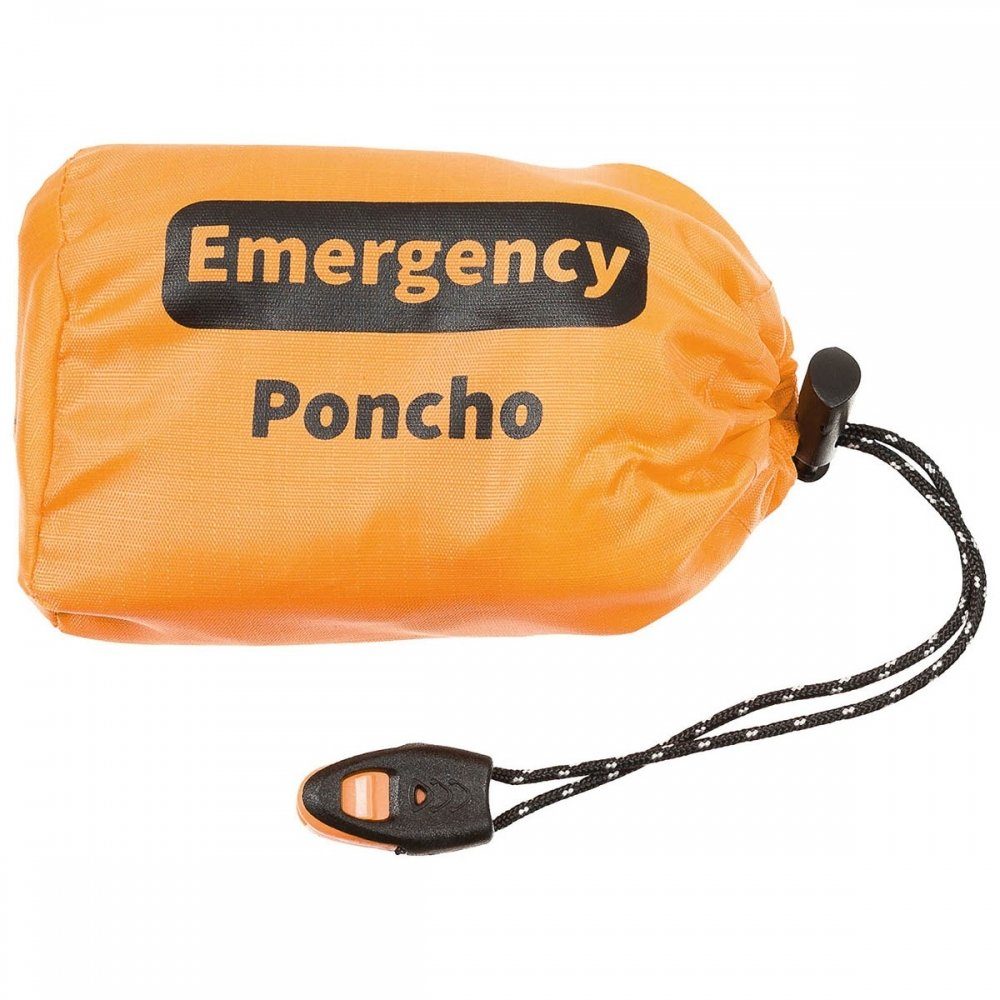 FoxOutdoor Regenponcho Notfall-Poncho, orange, einseitig alubeschichtet einseitig alubeschichtet