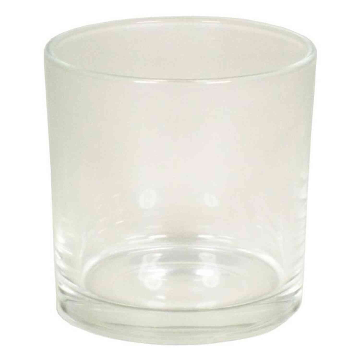 INNA-Glas Kerzenhalter Pflanztopf Brian, Zylinder - rund, klar, 10cm, Ø 10cm - Blumenkübel