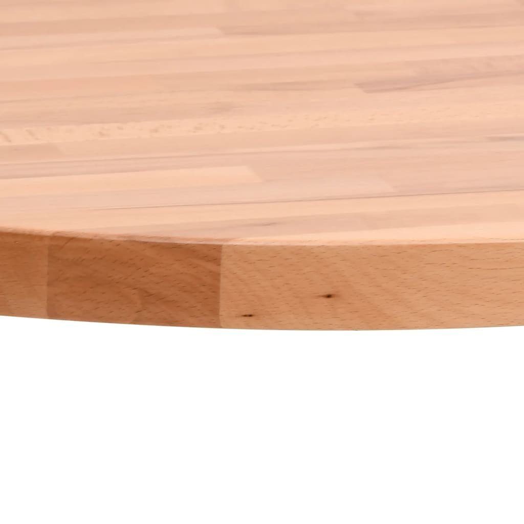 furnicato Tischplatte Ø60x4 cm Rund Buche Massivholz