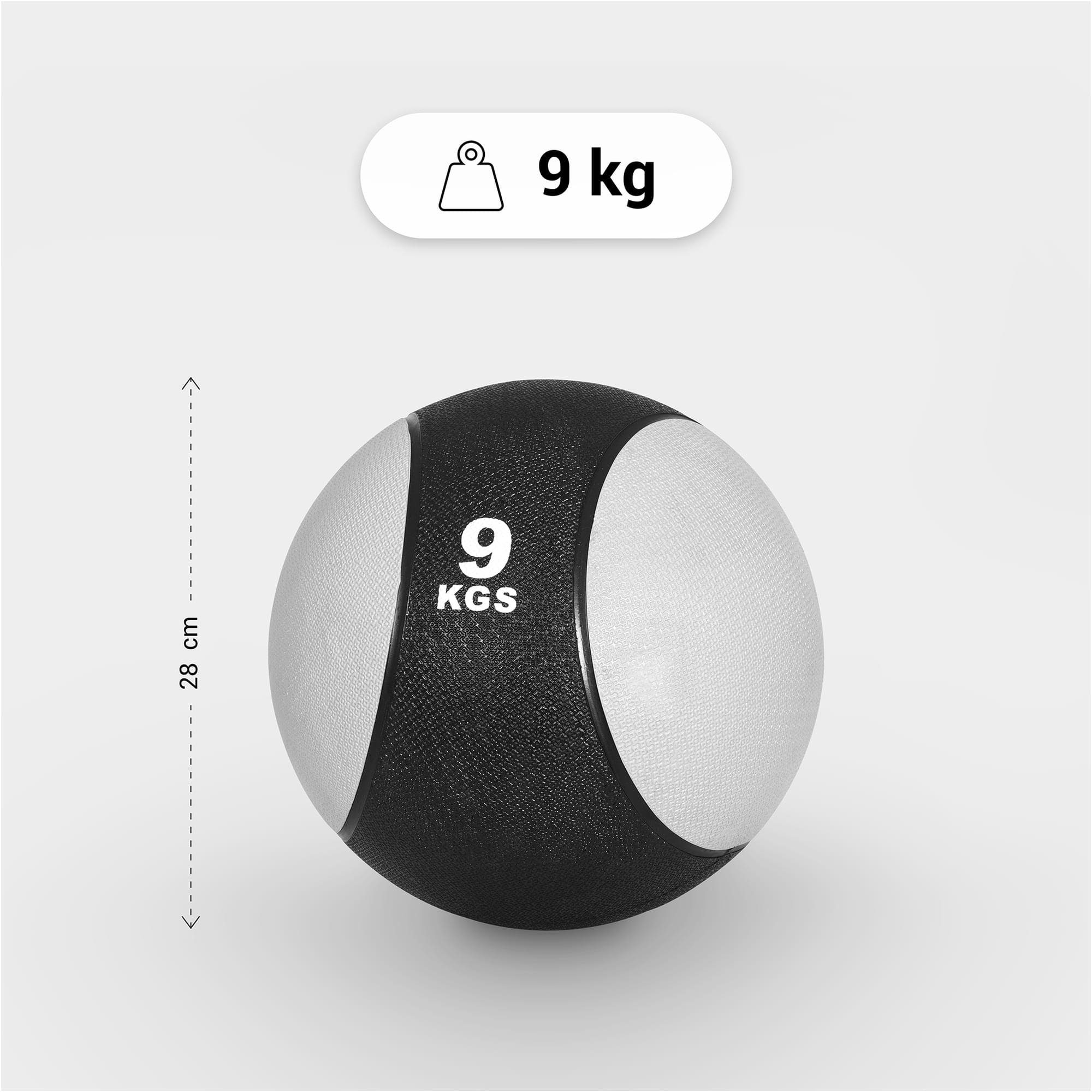 Oberfläche, griffiger Grau Ball Medizinball SPORTS Einzeln/Set, mit GORILLA aus Gummi, - Farbwahl Slam