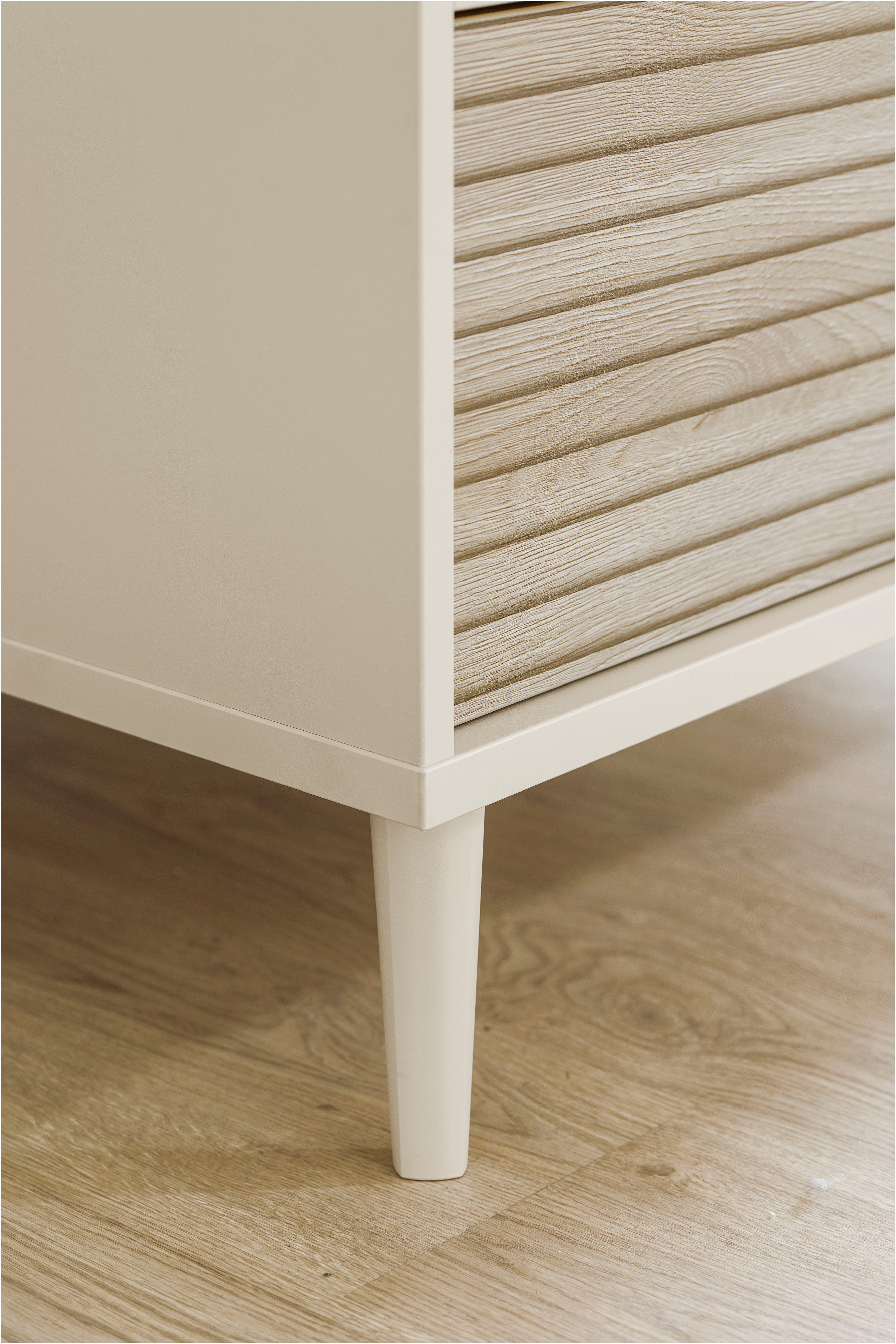 PAIDI Highboard EEFJE in Beige, 3 Schubladen mit Soft-Close, verschiedene Ausführungen (B/H/T ca. 48/93/41cm), modernes und langlebiges Regal aus Holz, geprüfte Qualität, Kommode