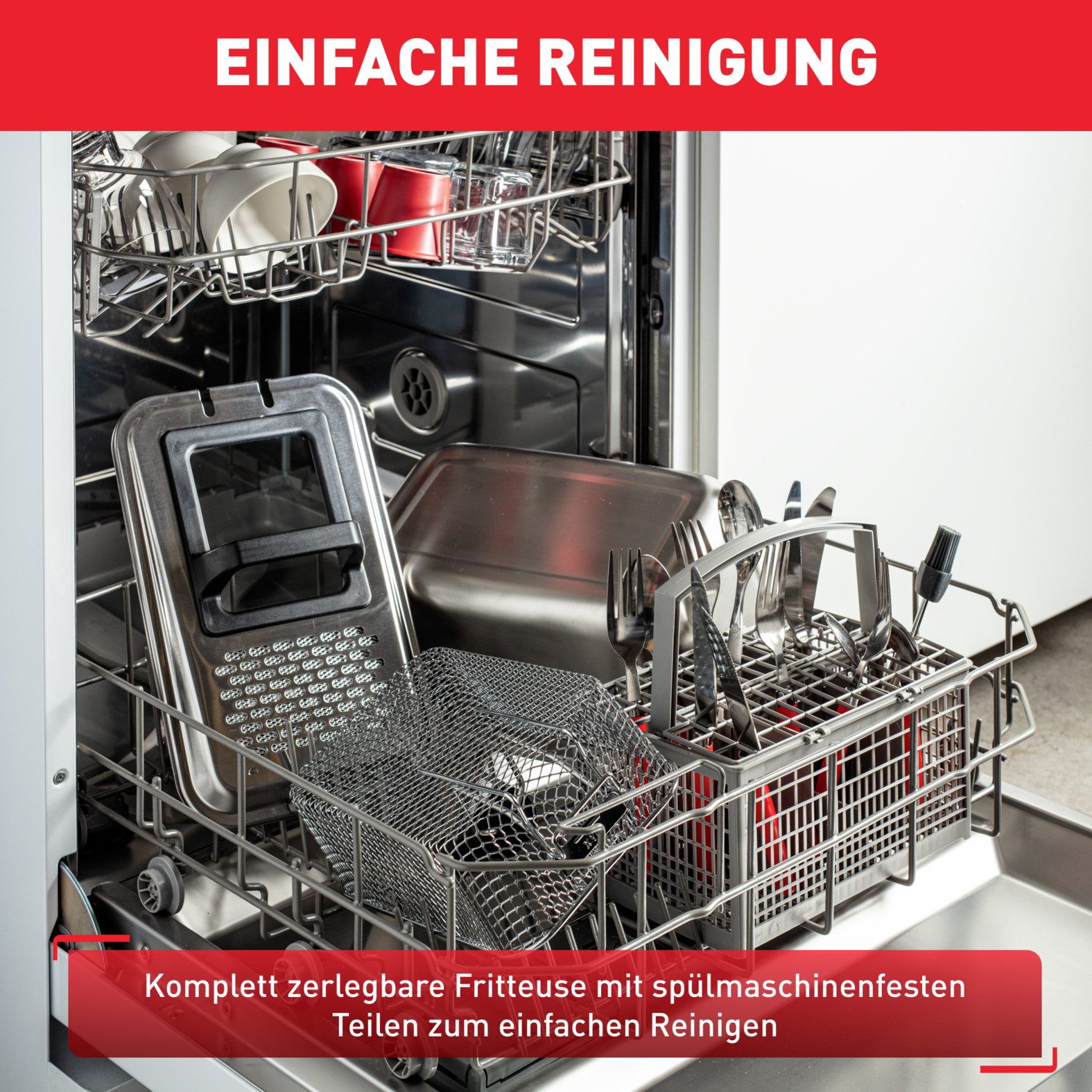 Tefal Kaltzonenfritteuse Oleoclean Pro, Kapazität 1,2 kg, herausnehmbarer Ölbehälter, 2300 W, automatische Öl/Fett Filterung, Timer, Thermostat, 3,5l Öl, FR8040 – Bild 5 von 5