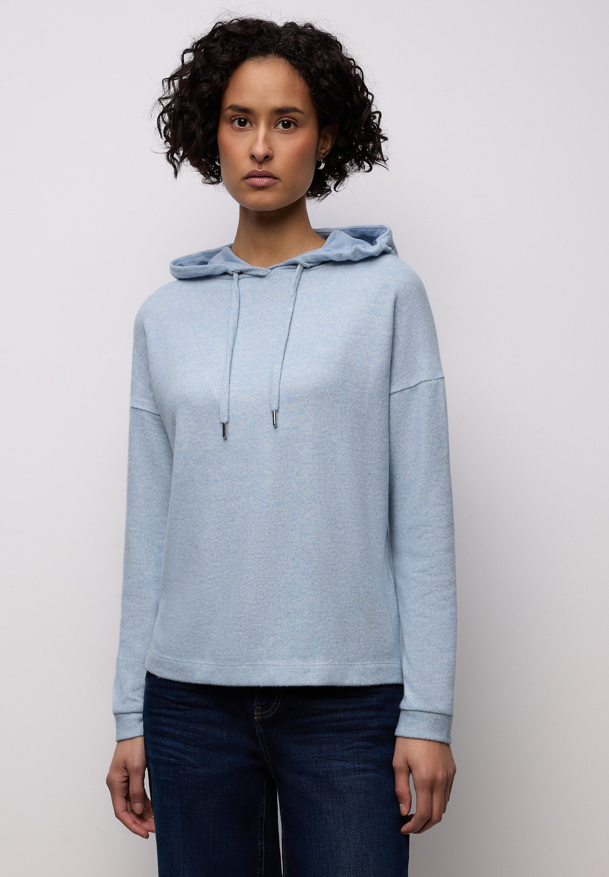 STREET ONE Langarmshirt im Melange Look