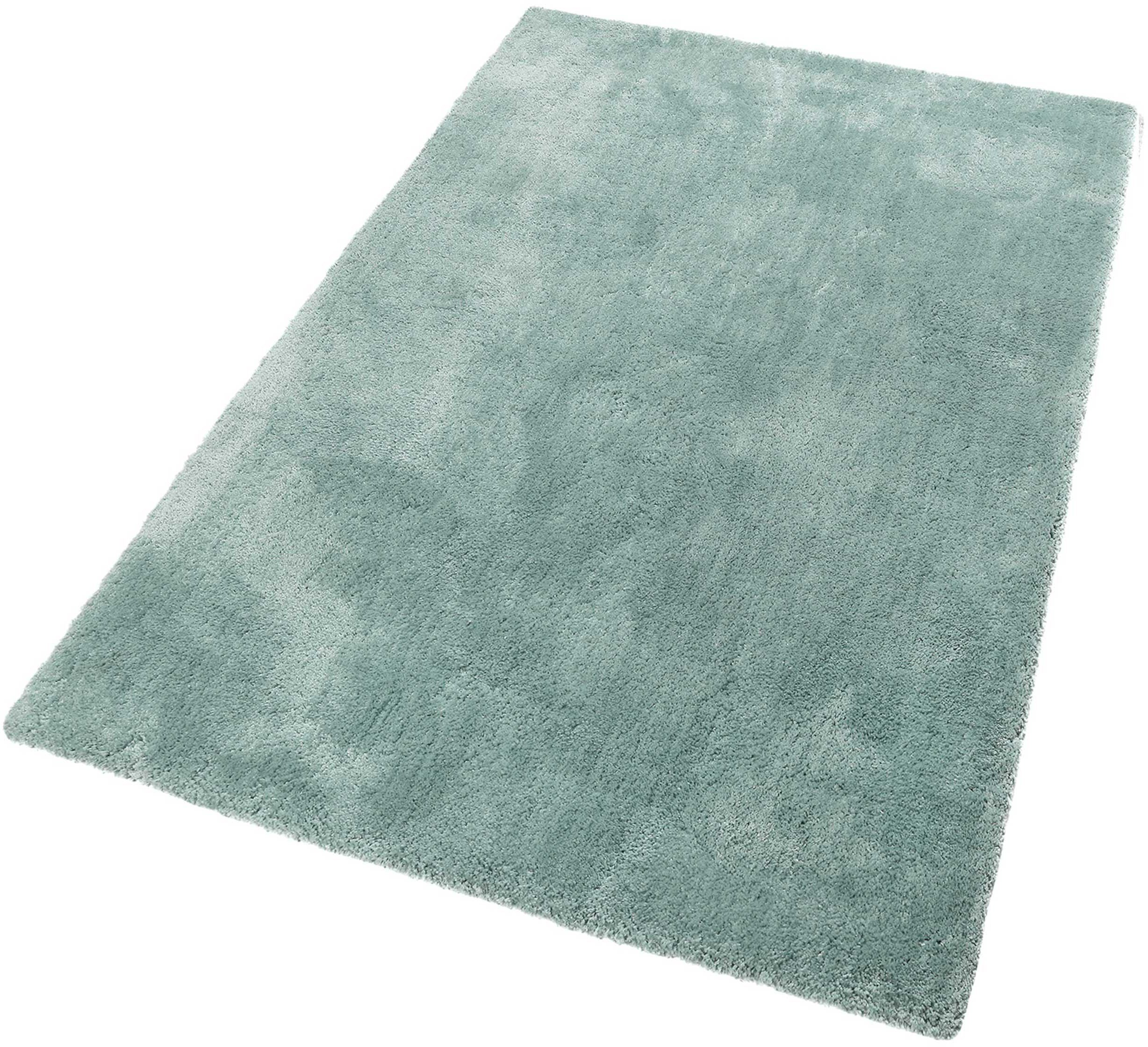 Hochflor-Teppich Relaxx, Esprit, rechteckig, weicher sehr Höhe: Wohnzimmer, 25 mm, große dichter Farbauswahl, türkis/grau Hochflor