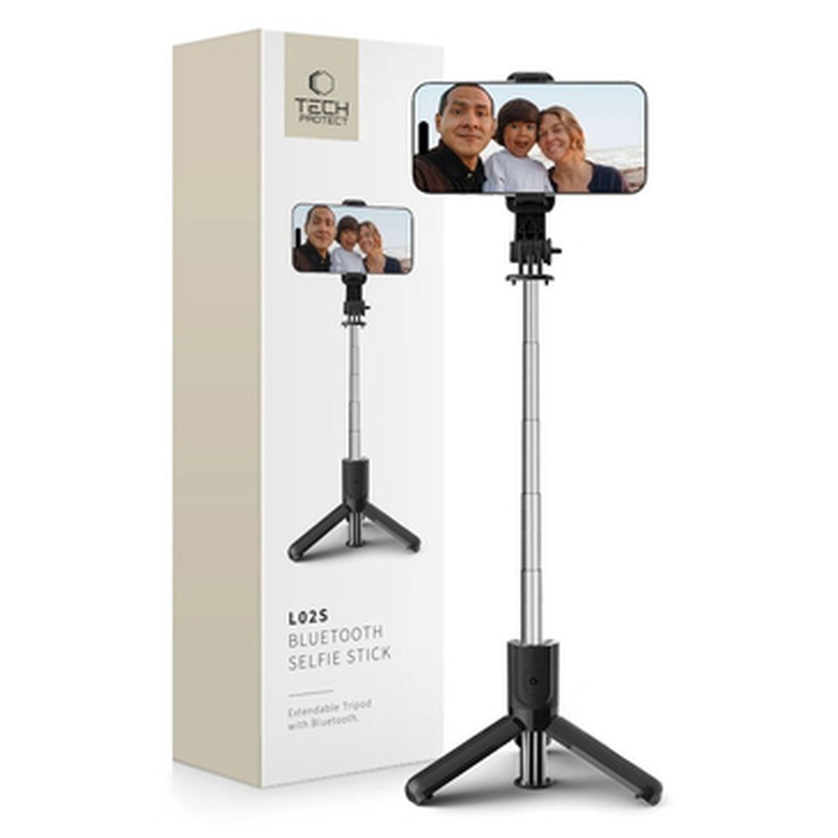 TECH PROTECT Selfie-Stick Tech Protect L02S Bluetooth Selfie Stick mit Stativ bis 72