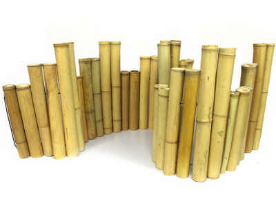 Dekozaun Bambus Dekozaun Bambuszaun Bambusrohr Umrandung Rasenkante, Yudu