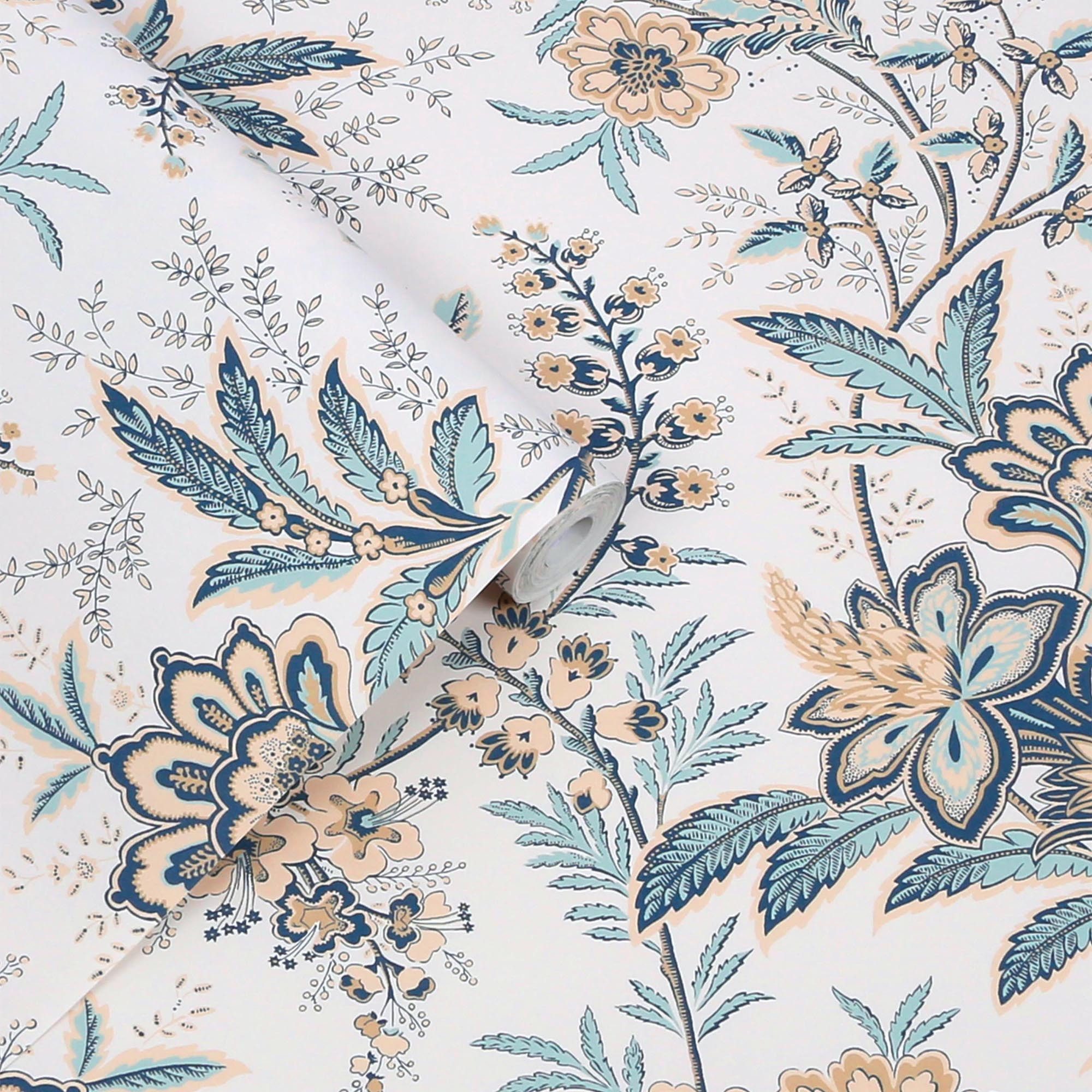 LAURA ASHLEY Vliestapete MARLBROOK, glatt, floral, günstig online kaufen