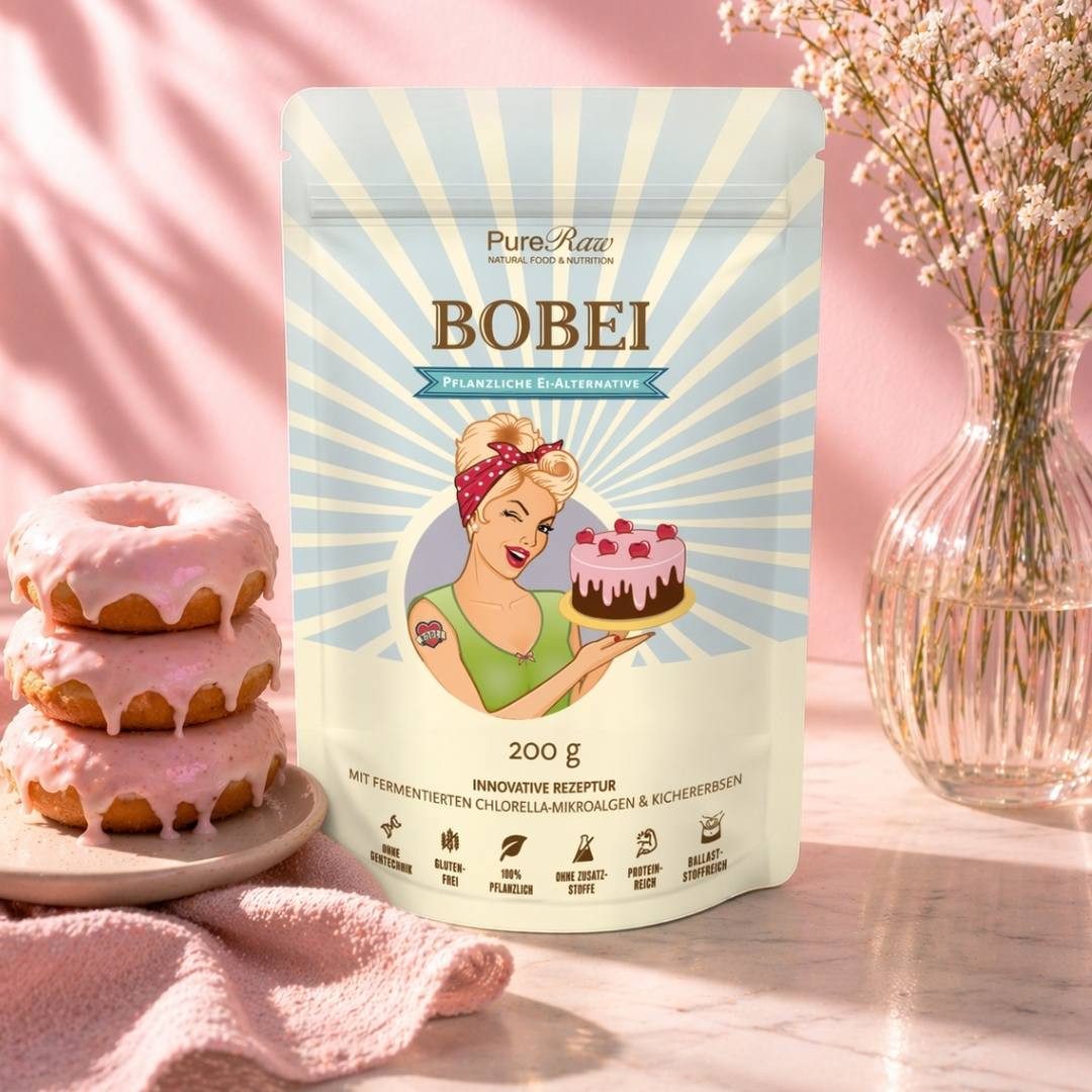 PureRaw Backzutat BOBEI, 1 x 200 g, Ei-Alternative, Ei-Ersatz
