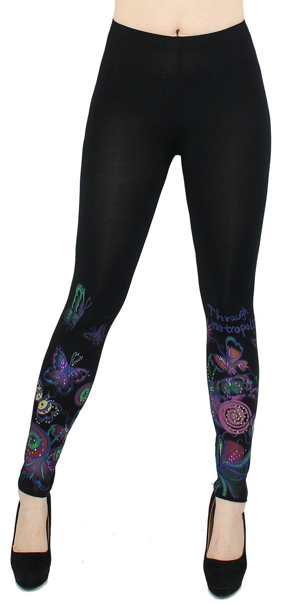 dy_mode Leggings Bunt geblümte Damen Leggings günstig online kaufen