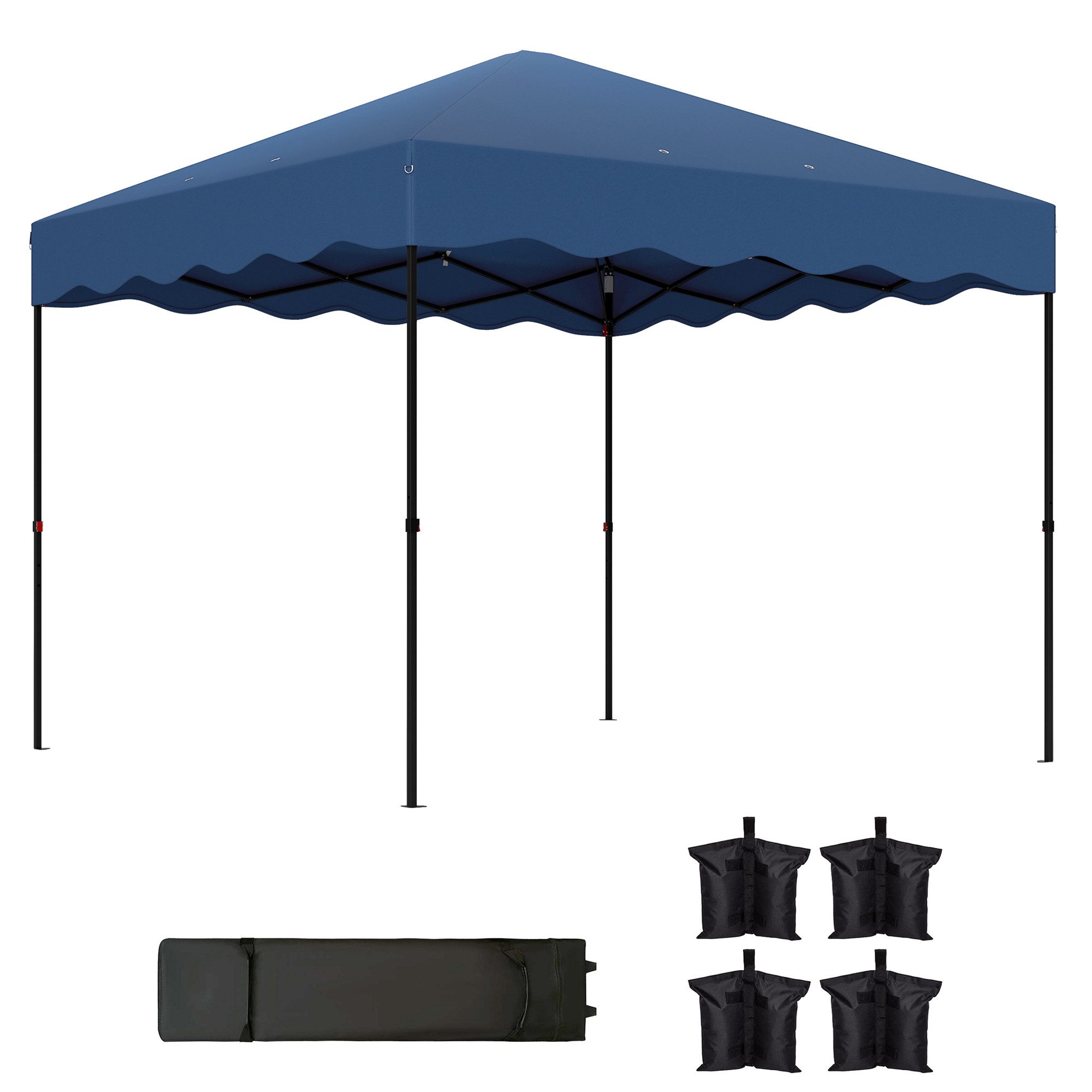 Outsunny Faltpavillon ca.3x3m, wasserabweisend Stabil Winterfest günstig online kaufen