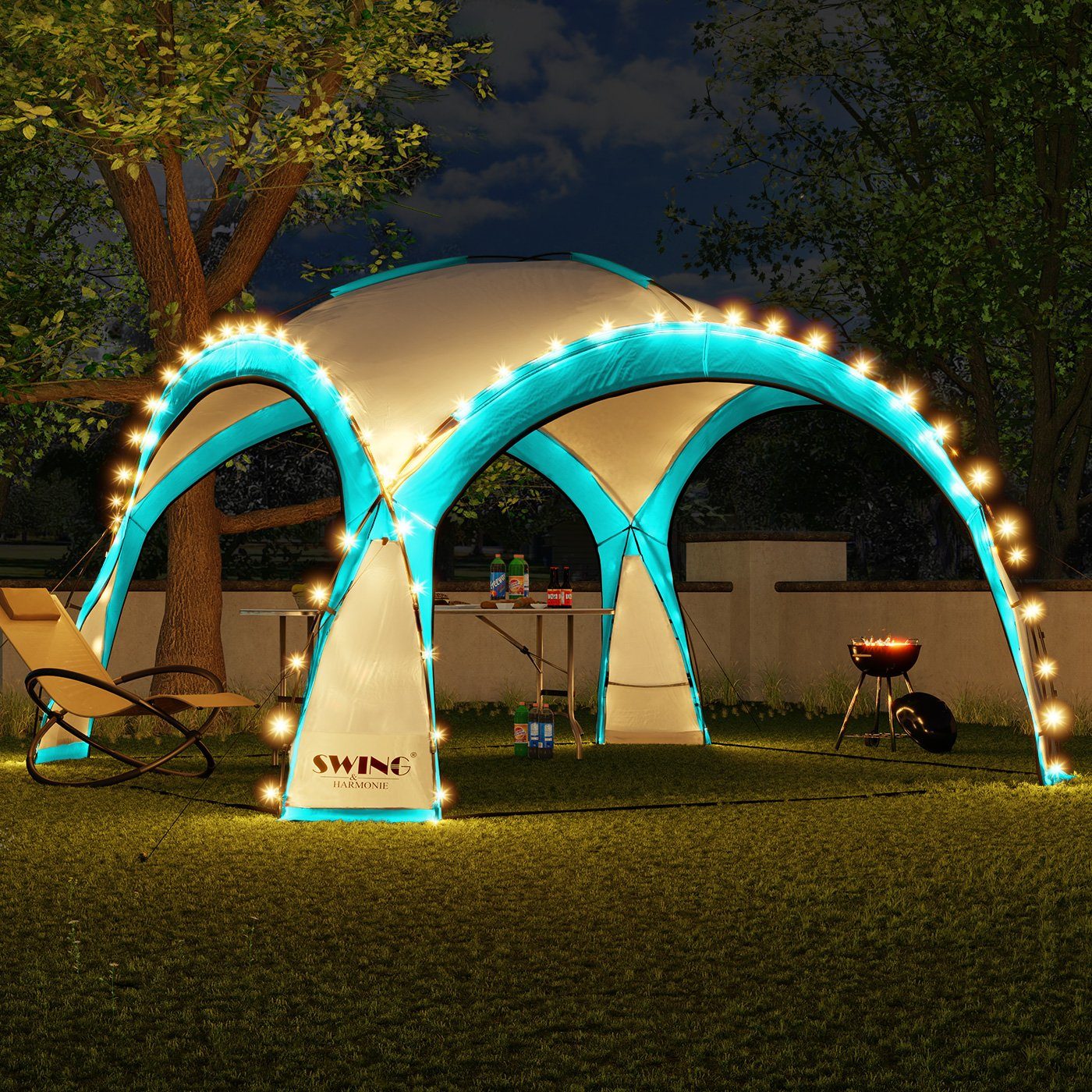 Swing&Harmonie Faltpavillon LED Event Pavillon 3,6 günstig online kaufen