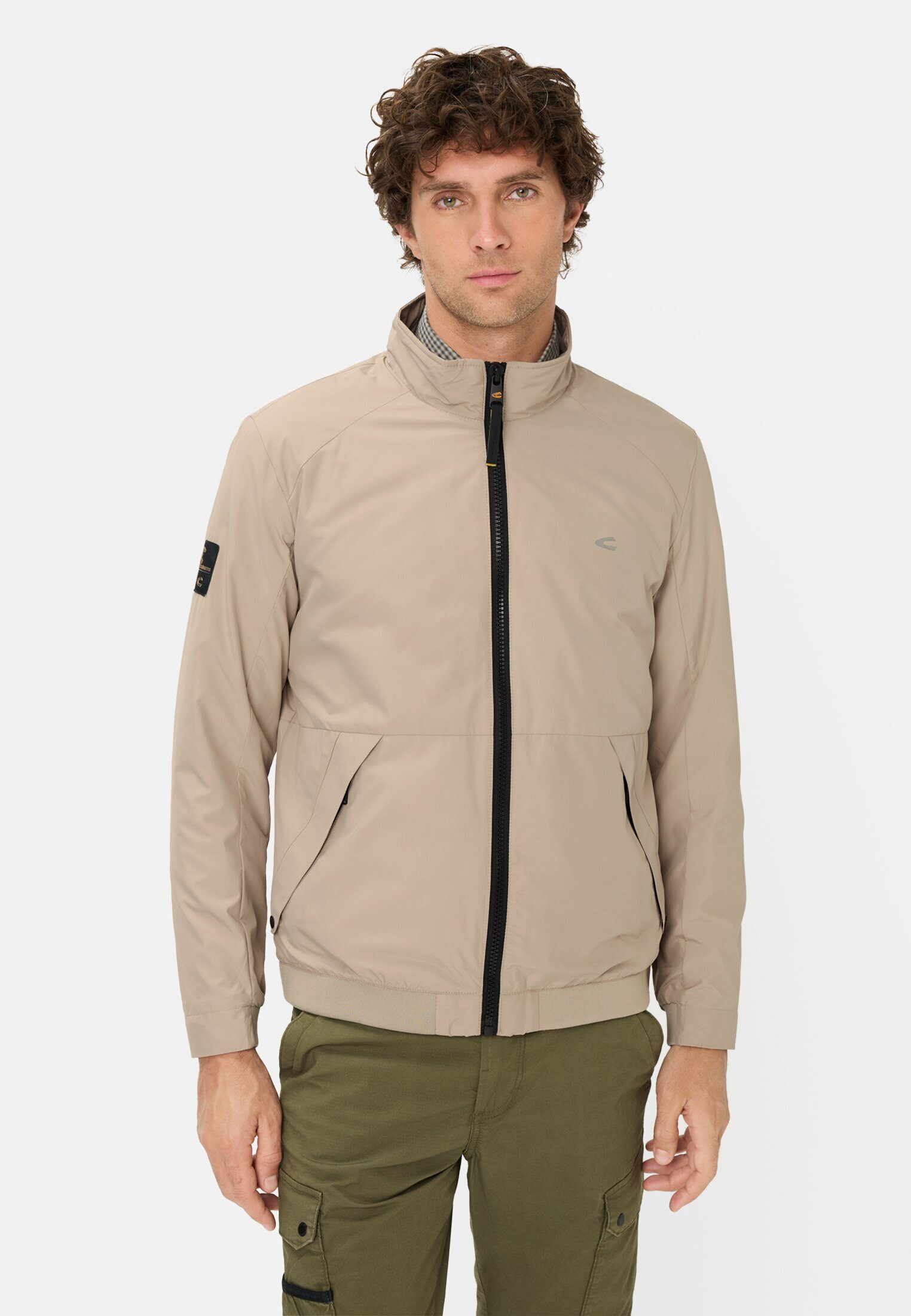 camel active Blouson mit Innenfutter Langarm Markenlogo