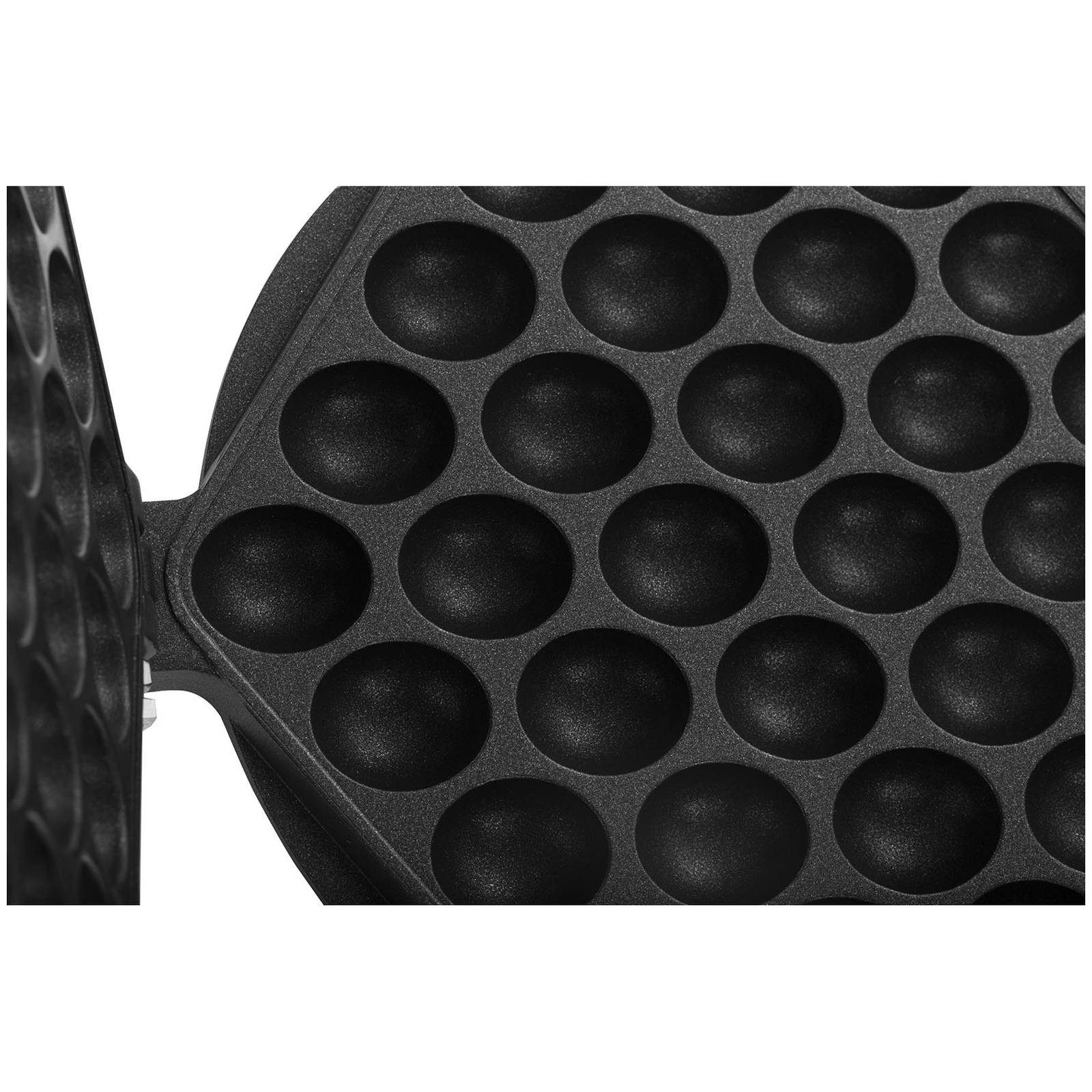 Royal Catering Waffelplatten Backplatte Bubble Waffeleisen Waffeln Waffelmaschine Egg Bubble Maker, Aluminium, Teflon, Holz