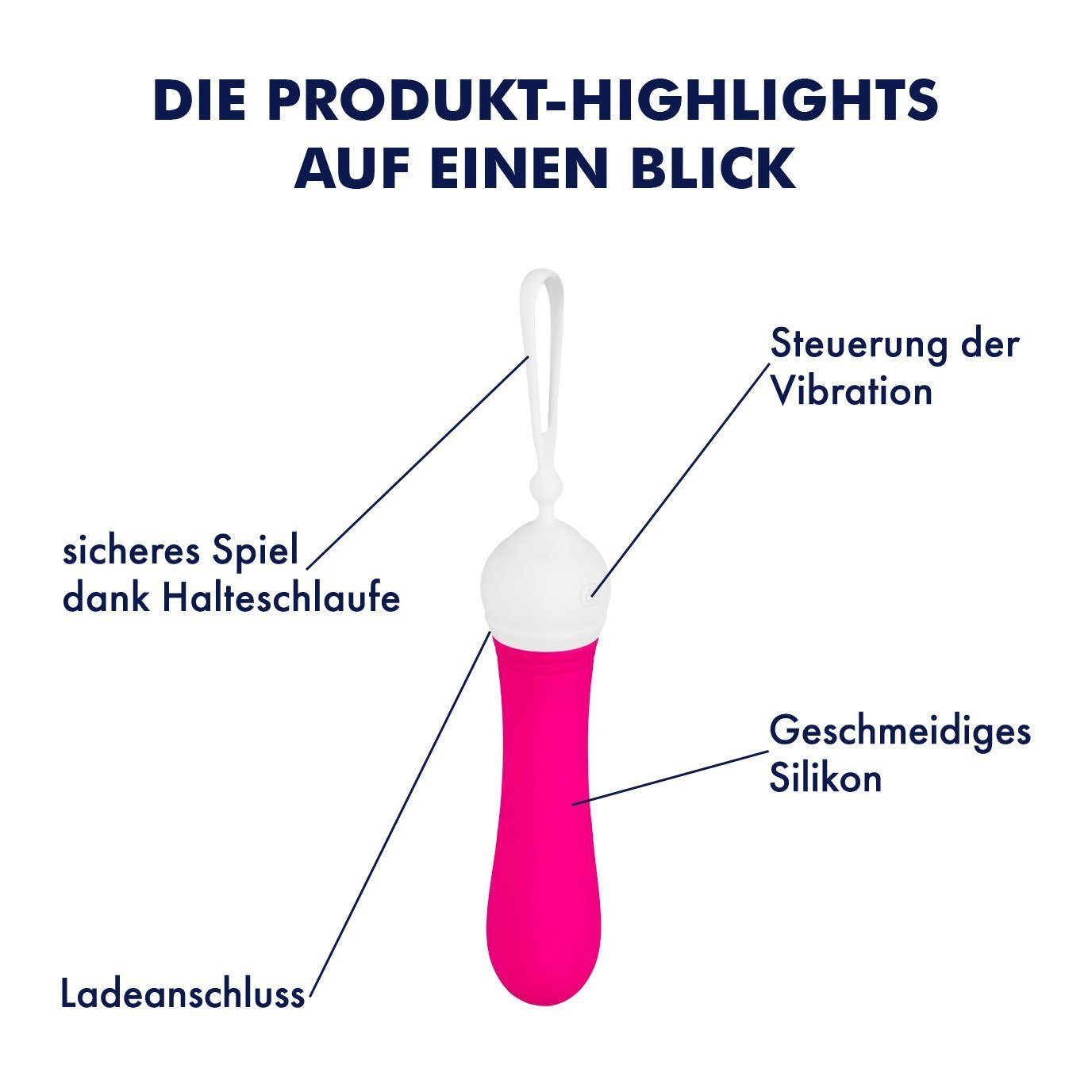 EIS Klitoris-Stimulator wasserdicht Vibrator, Minivibrator EIS 13,5cm, Halteschlaufe, mit