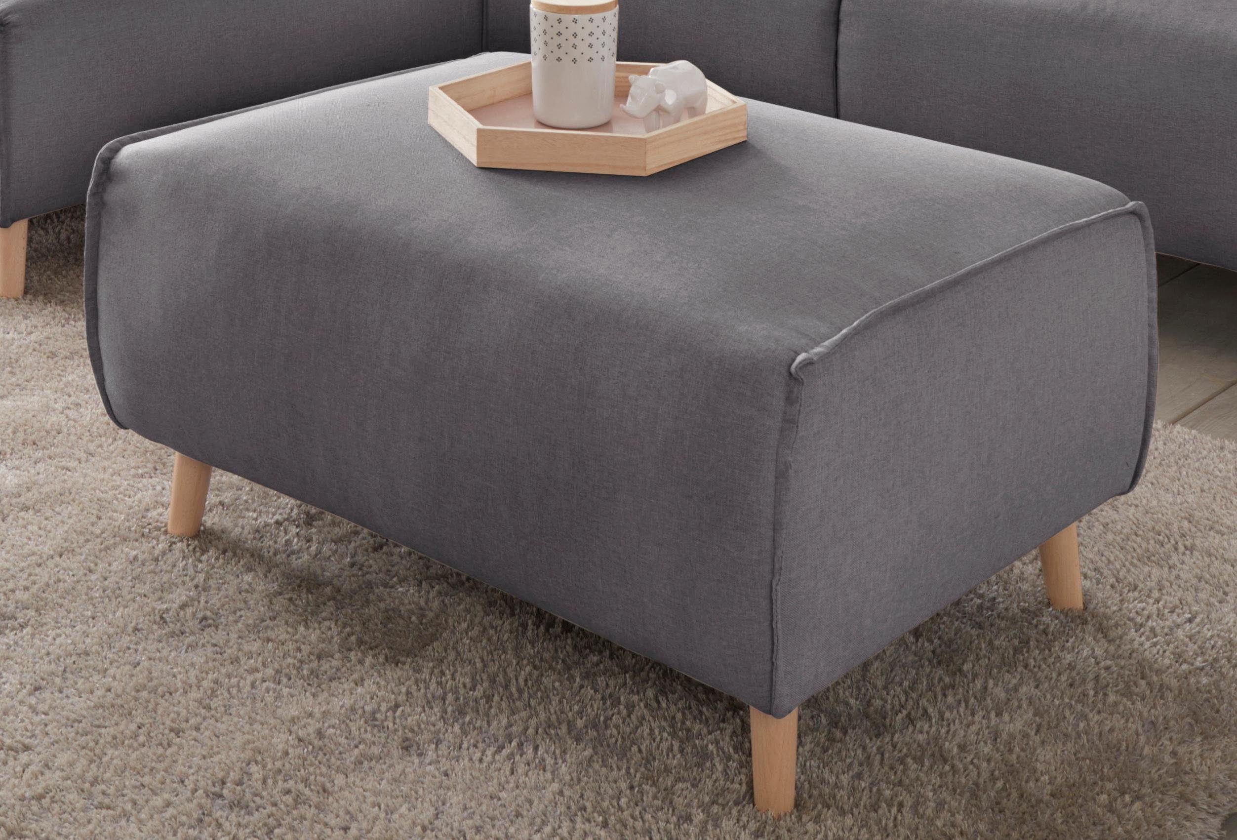 Home affaire Hocker Janek, mit Keder in scandinavischem Design günstig online kaufen
