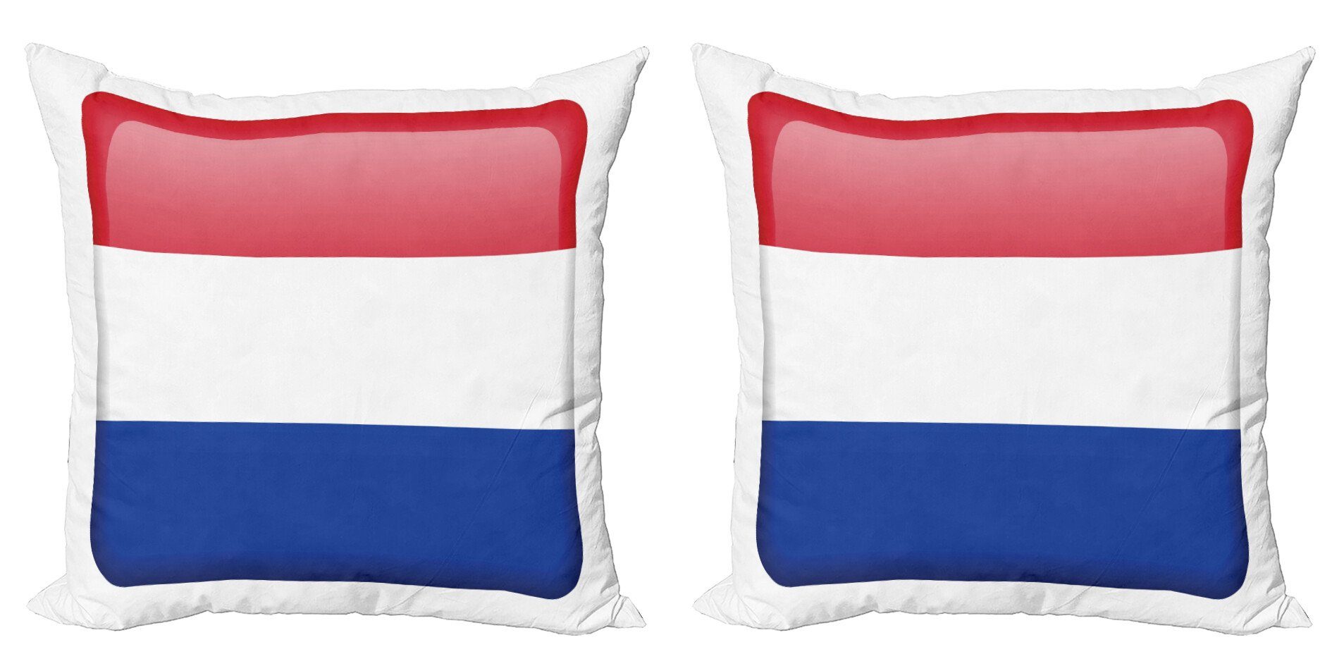 Kissenbezüge Modern Accent Doppelseitiger Digitaldruck, Abakuhaus (2 Stück), Niederländisch Holland Flagge als quadratische Form
