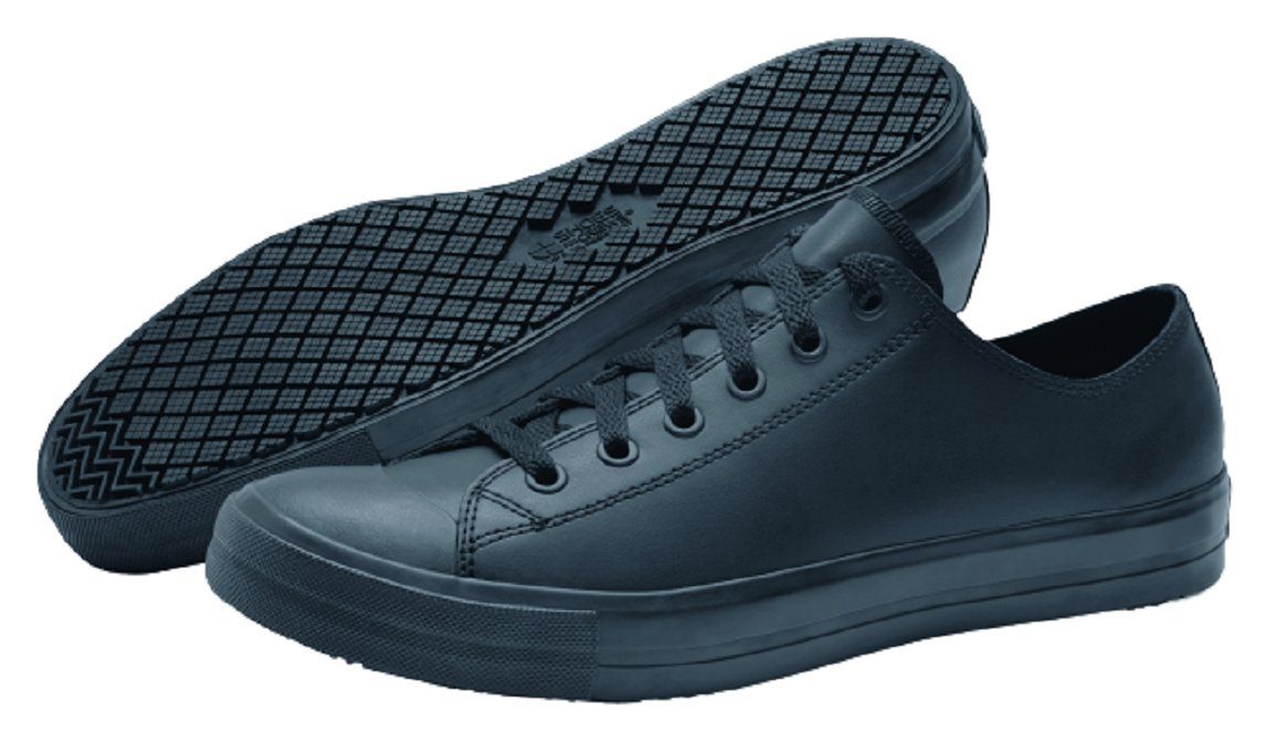Shoes For Crews DELRAY UNISEX aus Sicherheitsschuh schwarz Leder Leder, echtem extrem wasserabweisend rutschhemmend