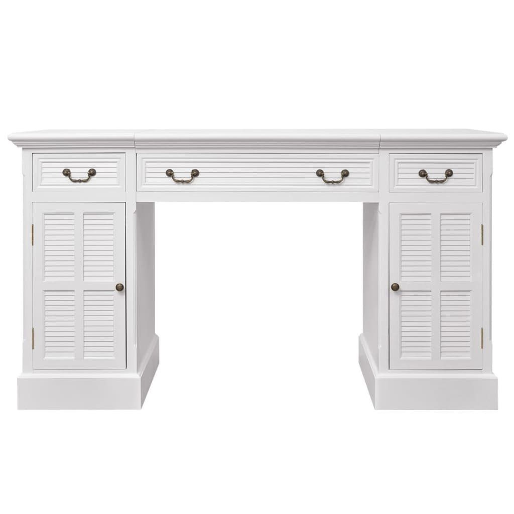 vidaXL Schreibtisch Schreibtisch Sekretär Weiß 140 x 48 x 80 cm