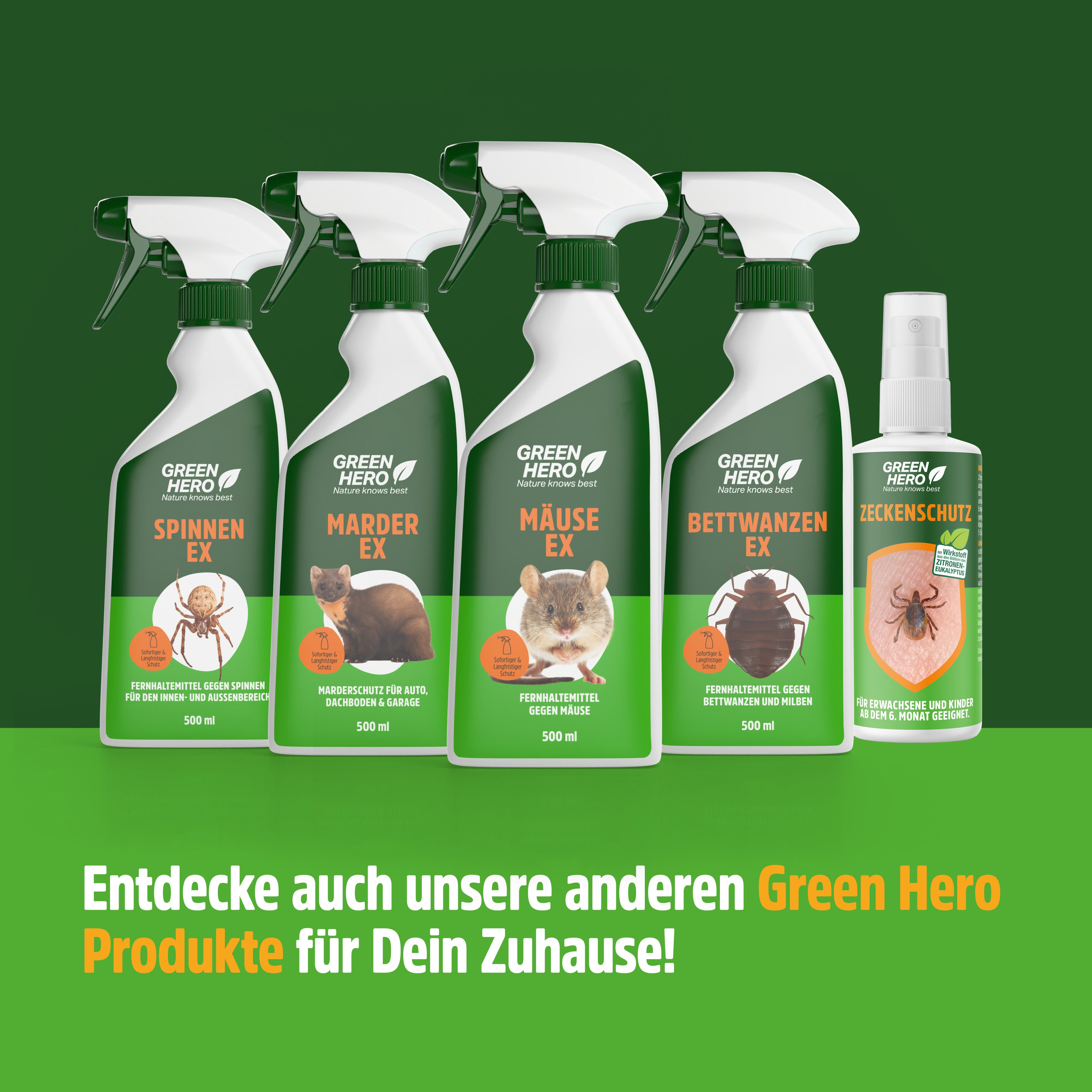 GreenHero Vergrämungsmittel Mäuse-Ex Spray zur Mäuseabwehr, 500 ml