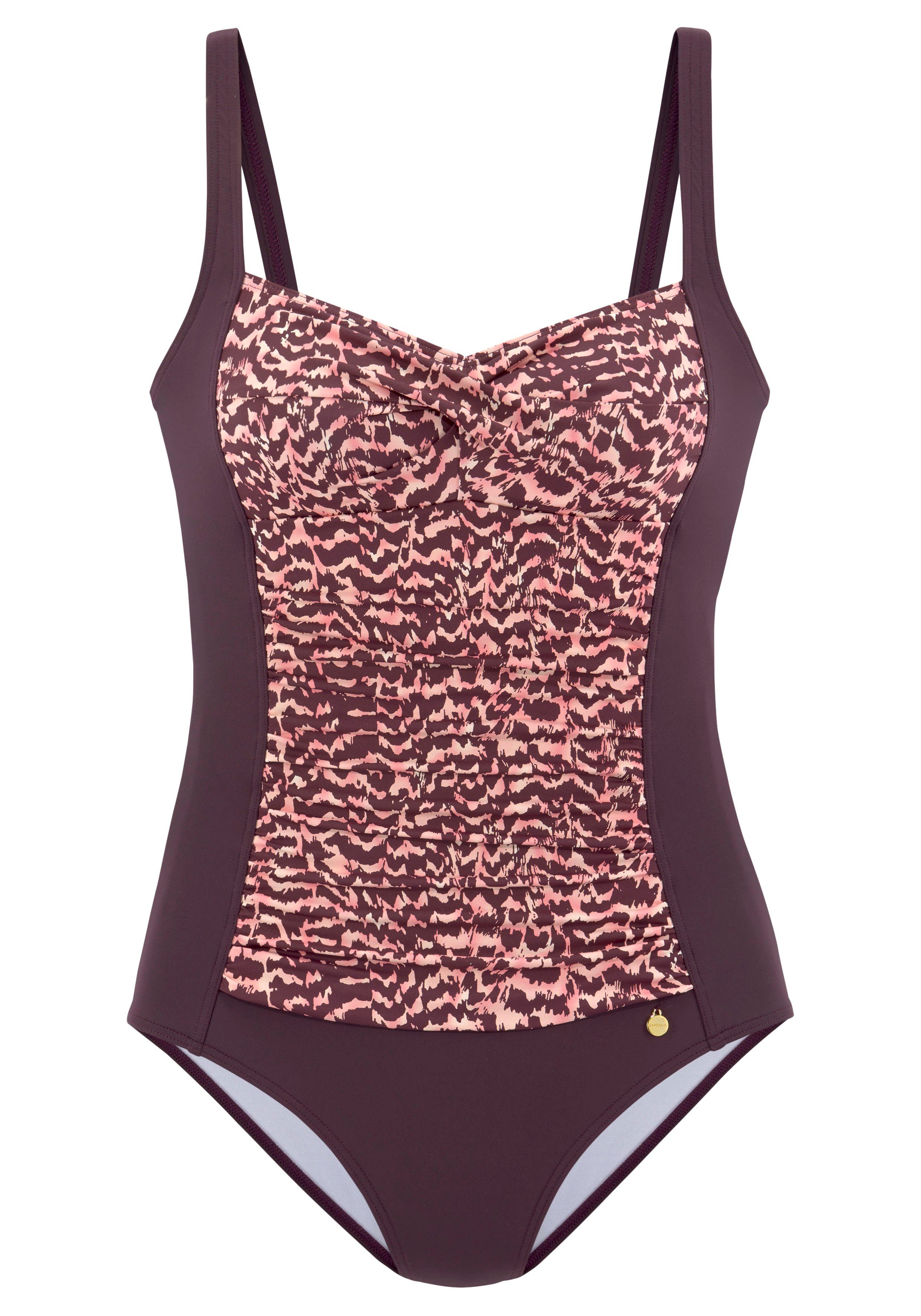 LASCANA Badeanzug mit bedruckter Front günstig online kaufen