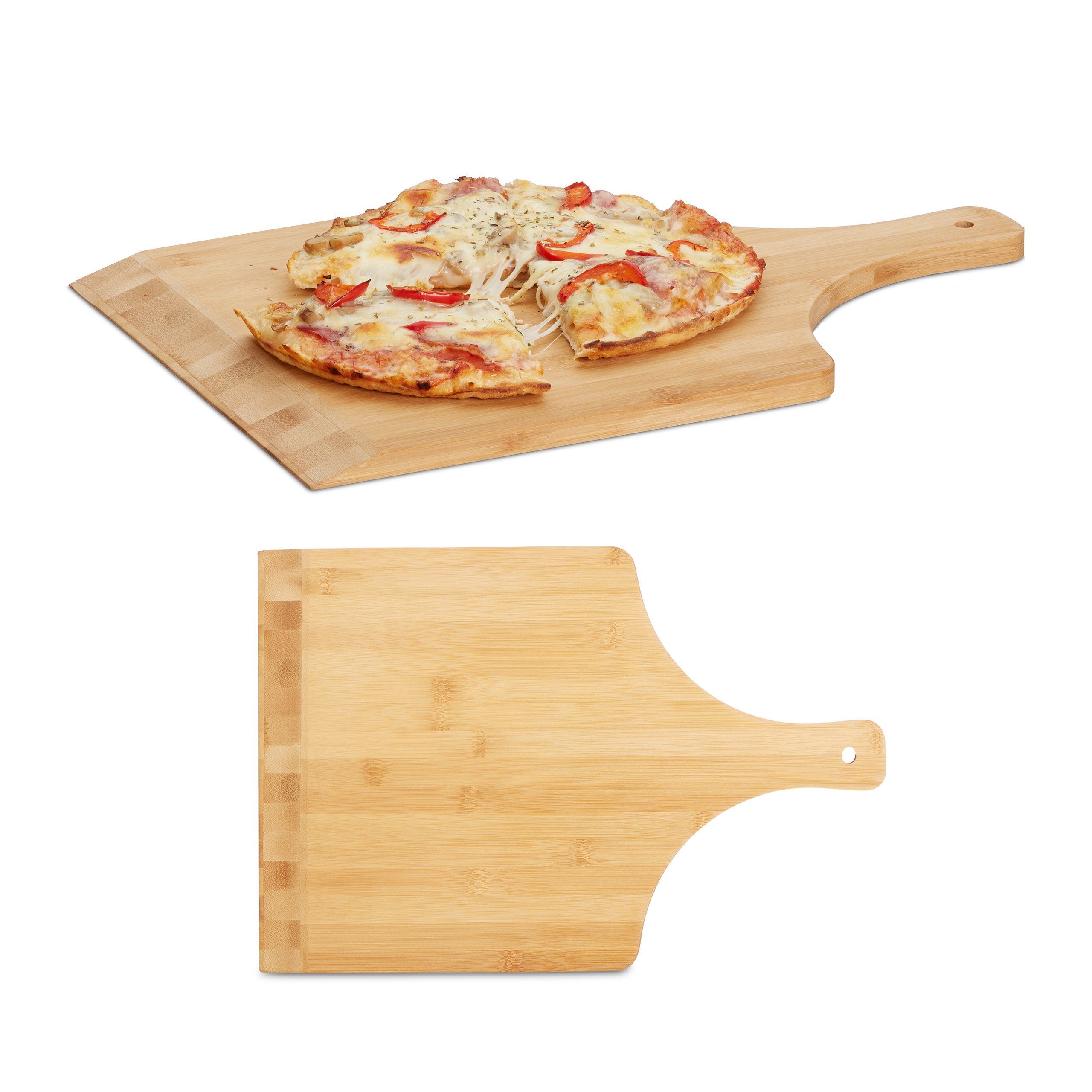 Pizzaschieber 2 x Pizzaschaufel Bambus