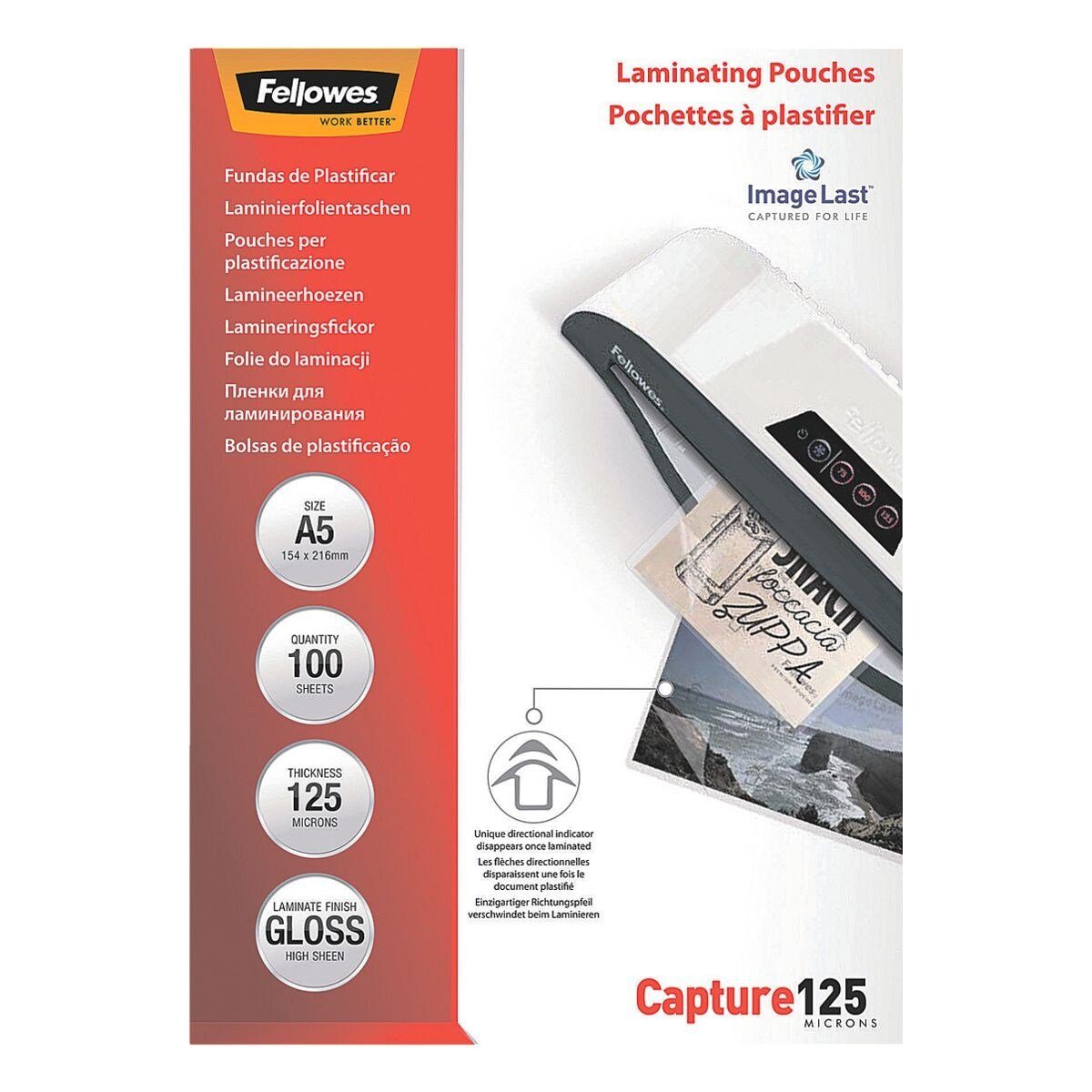 FELLOWES Laminierfolie ImageLast, A5 125 mic glänzend