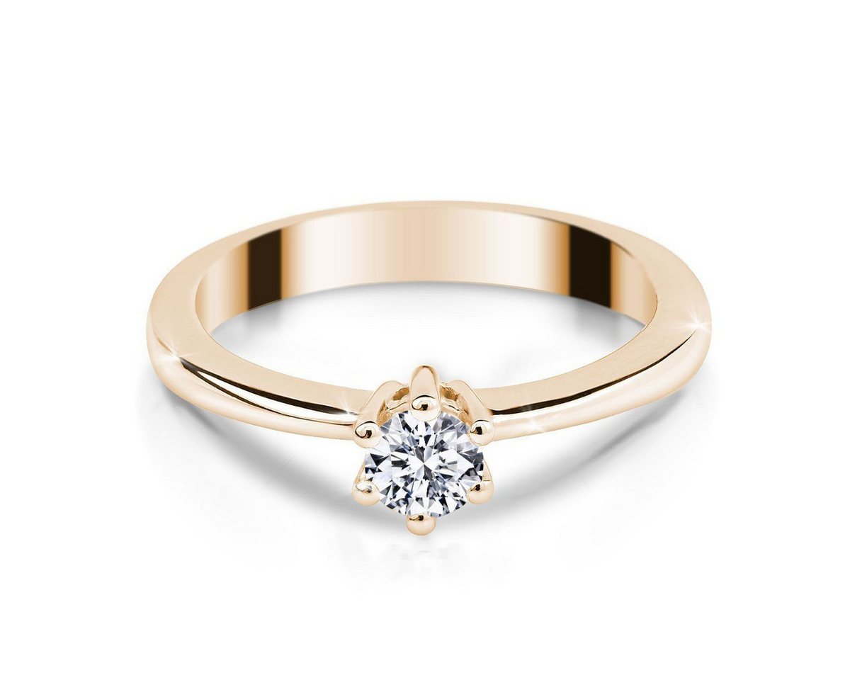 Adam & Eve Verlobungsring Brillantring 585/- Gold, Weißgold, Rotgold 0,10 ct./0,15 ct./0,25 ct. (AE10 - Diamantring), inklusive Echtheitszertifikat - Gravur möglich