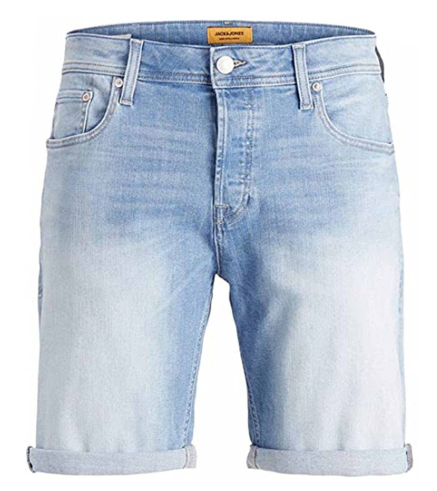 Jack & Jones Stoffhose »JACK & JONES Herren Jeans-Shorts kurze Hose Rick  Original Freizeit-Shorts AGI 002 Plus Size Hellblau«