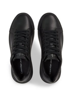 Calvin Klein Jeans CHUNKY CUPSOLE MONO LTH Sneaker mit seitlichem Logoschriftzug, Freizeitschuh, Halbschuh, Schnürschuh