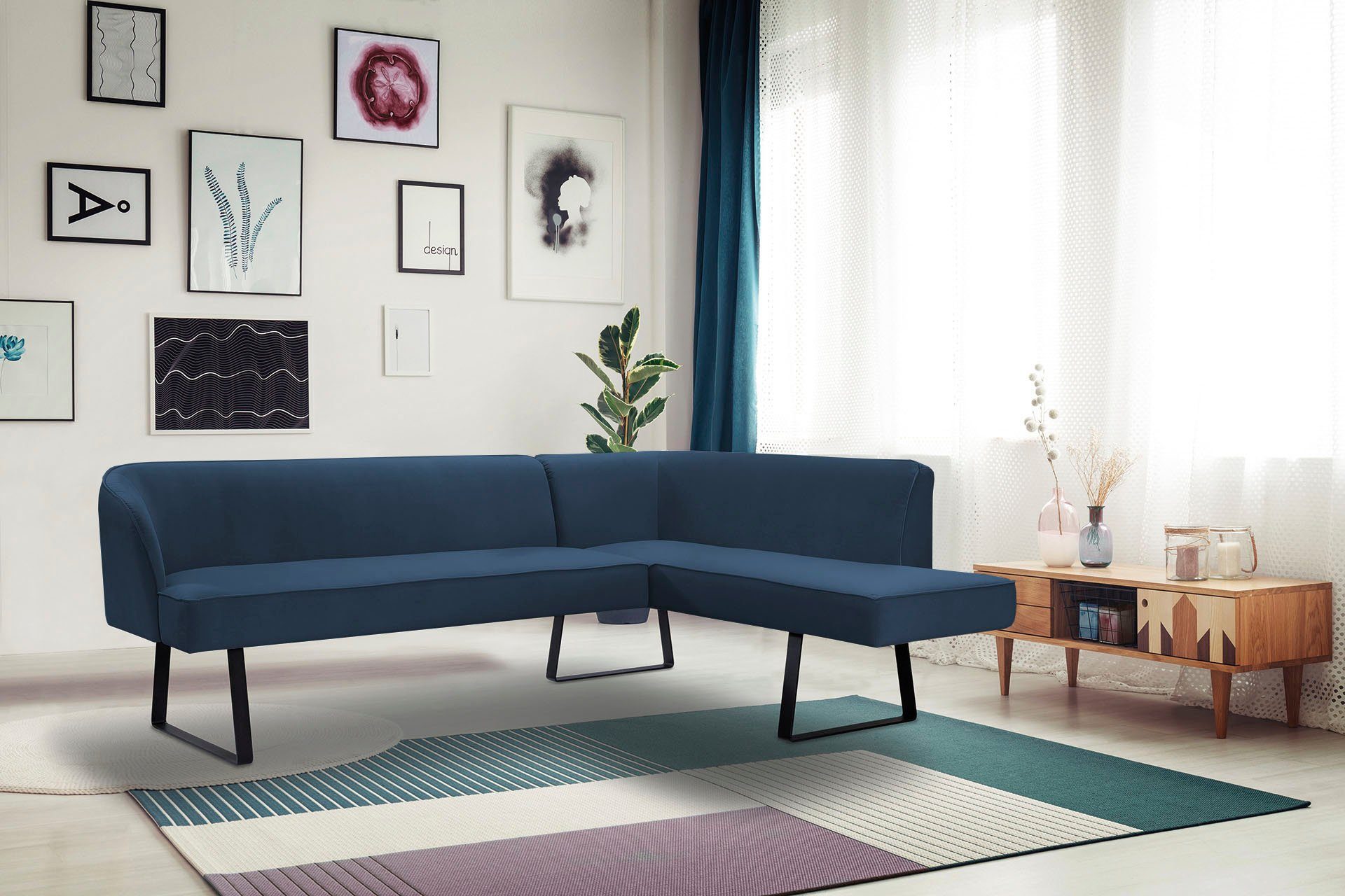 verschiedenen Bezug fashion Americano, exxpo - Keder sofa Eckbank Qualitäten mit Metallfüßen, und in