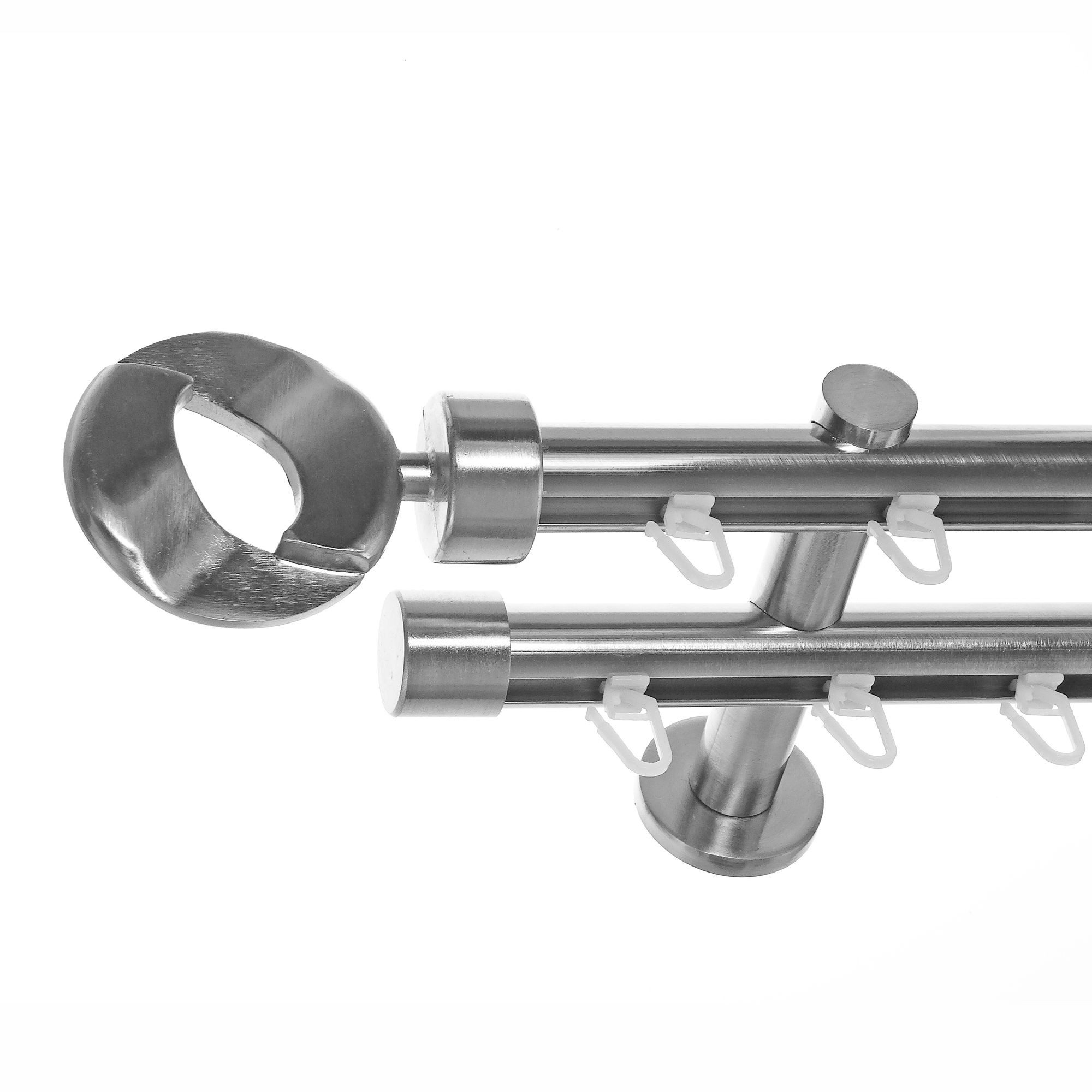 BASIT Gardinenstange Innenlauf Edelstahloptik 20mm mit günstig online kaufen