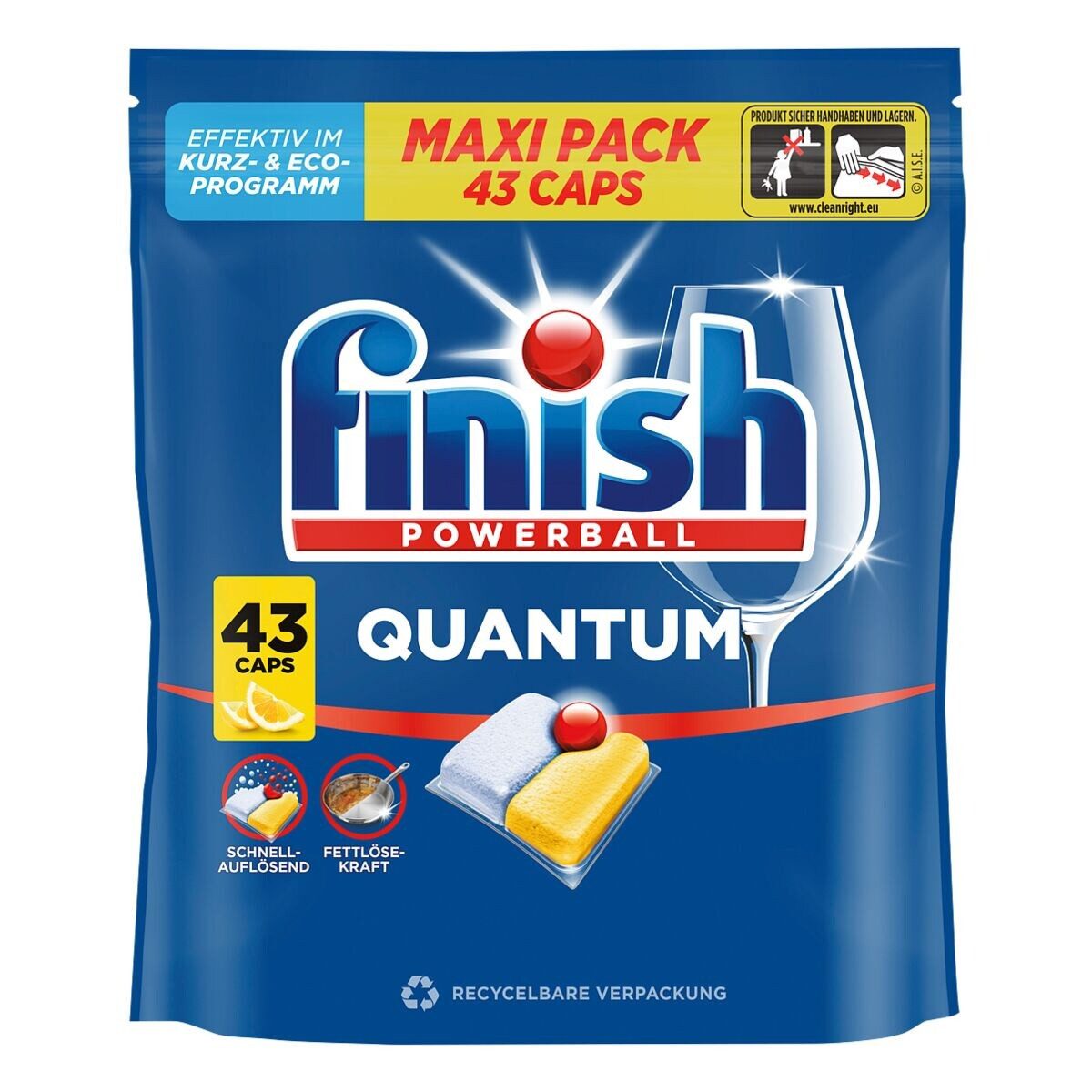 FINISH Powerball Quantum Citrus Spülmaschinentabs (43 Caps)