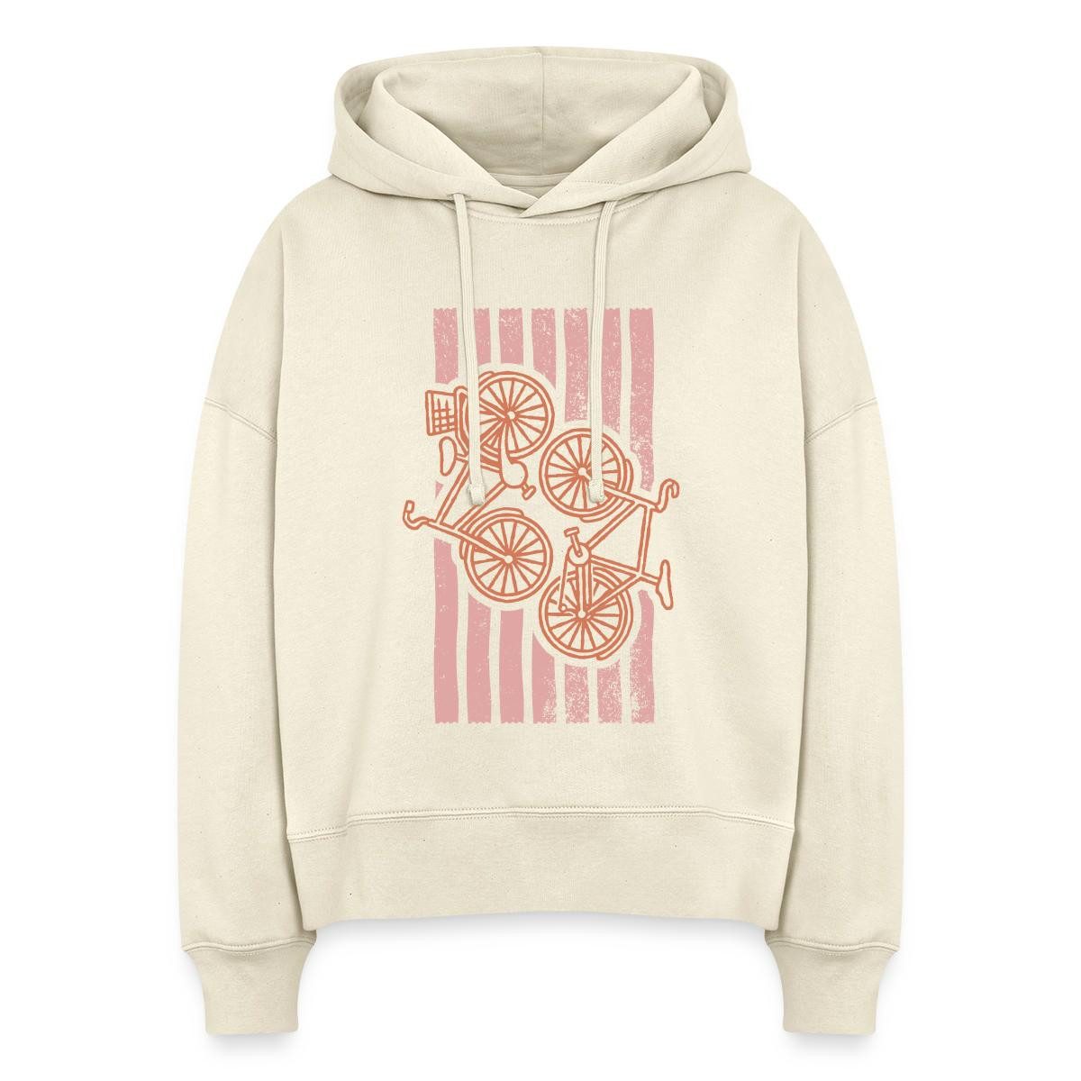 Spreadshirt Hoodie Retro Fahrrad Grafik Vintage Radfahrer Stil Frauen Boxy Organic Hoodie (1-tlg)