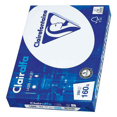CLAIREFONTAINE Druckerpapier Clairalfa 2618, Format DIN A4, 160 g/m², 171 CIE, 250 Blatt