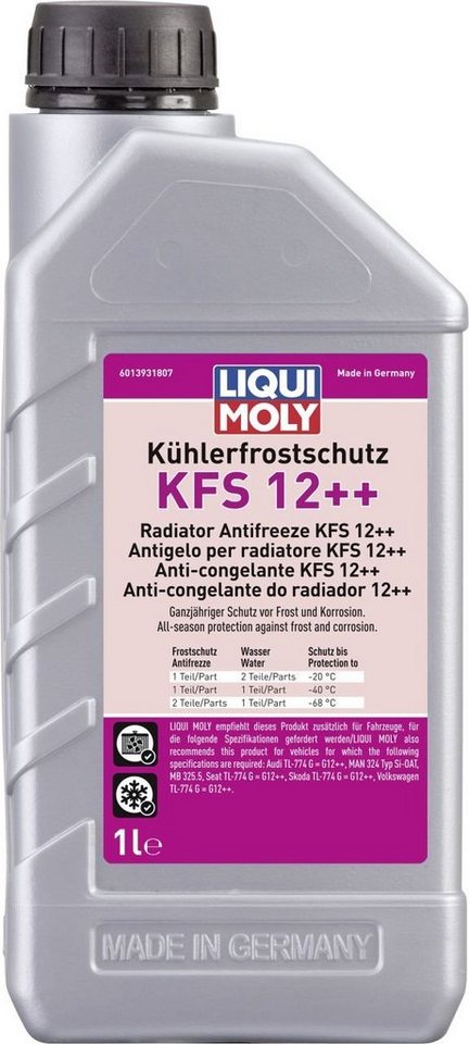 Liqui Moly Kühlerschutzmittel Liqui Moly Kühlerfrostschutz KFS 12++ 1 L,  amin-, borat-, nitrit- und phosphatfrei
