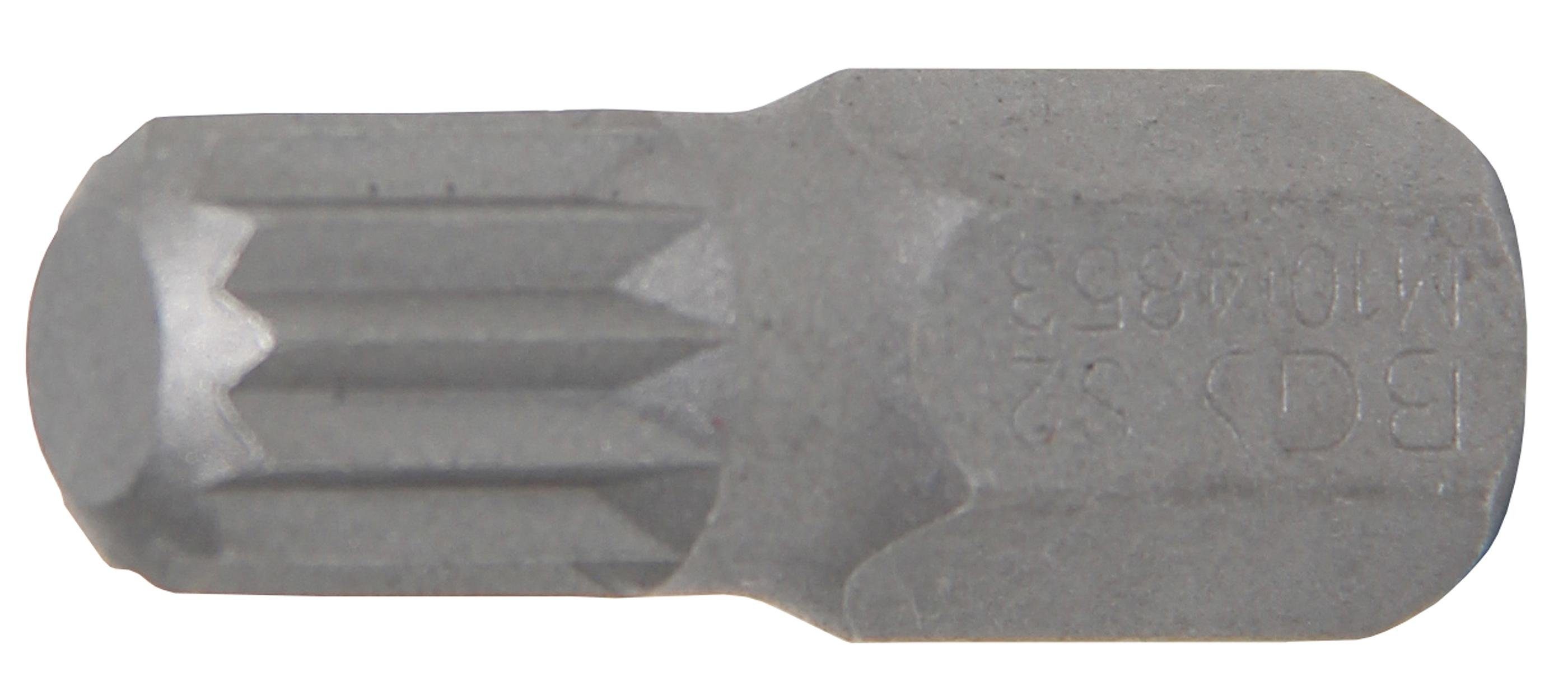 BGS technic Bit-Schraubendreher Bit, Antrieb Außensechskant 10 mm (3/8), Innenvielzahn (für XZN) M10 | Schraubendreher