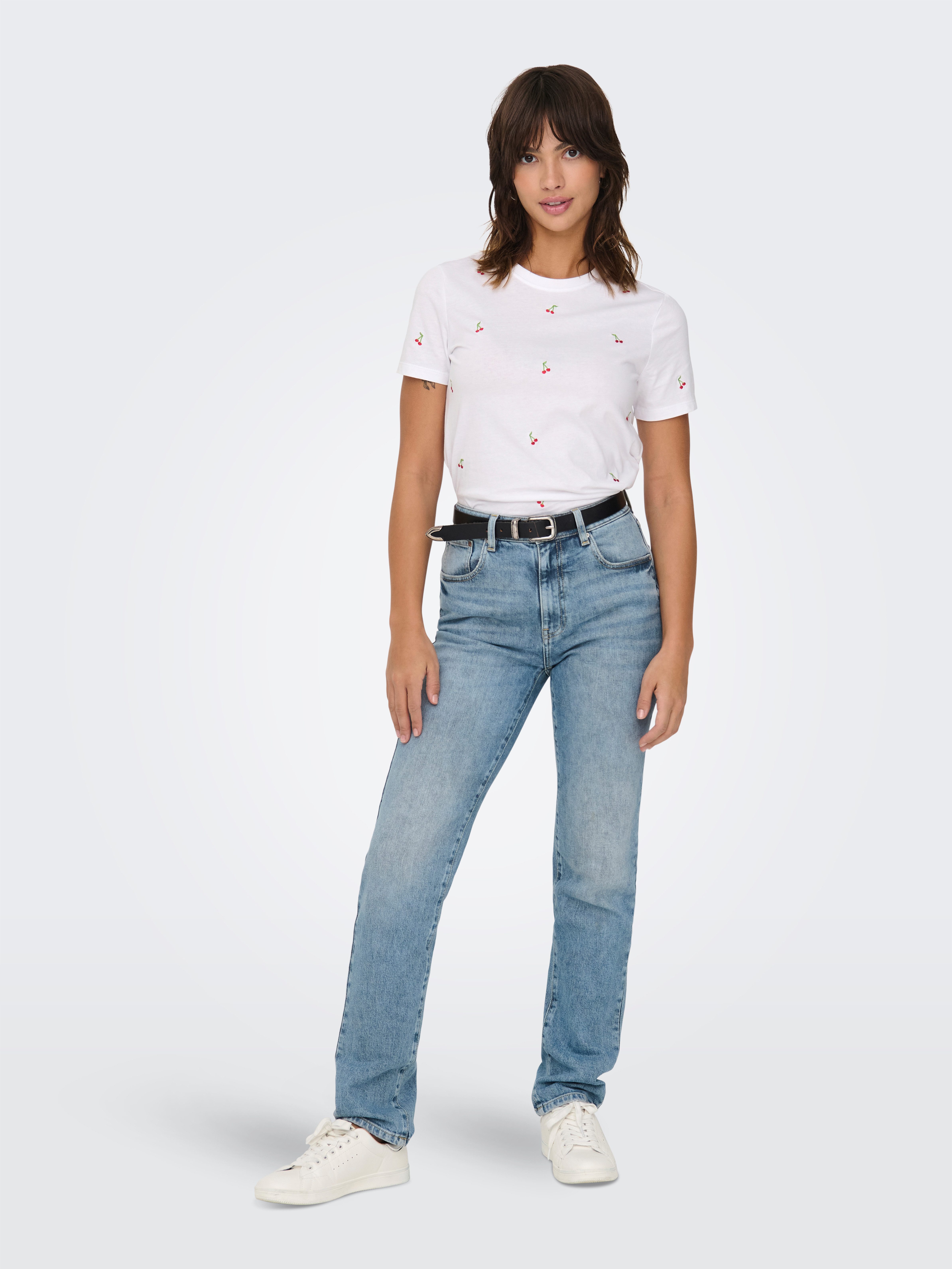 ONLY Kurzarmshirt ONLKETTY LIFE S/S O-NECK TOP JRS NOOS
