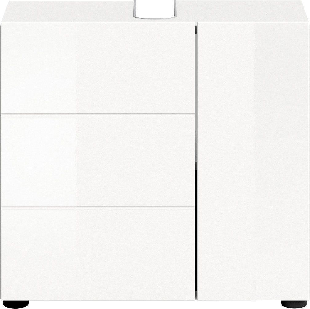welltime BIEL vanity unit, TOP SELLER!, 60 cm wide, 1 door, 2 compartments, with siphon cutout (1 pc) Bathroom furniture, bathroom cabinet, cupboard, vanity unit, bathroom