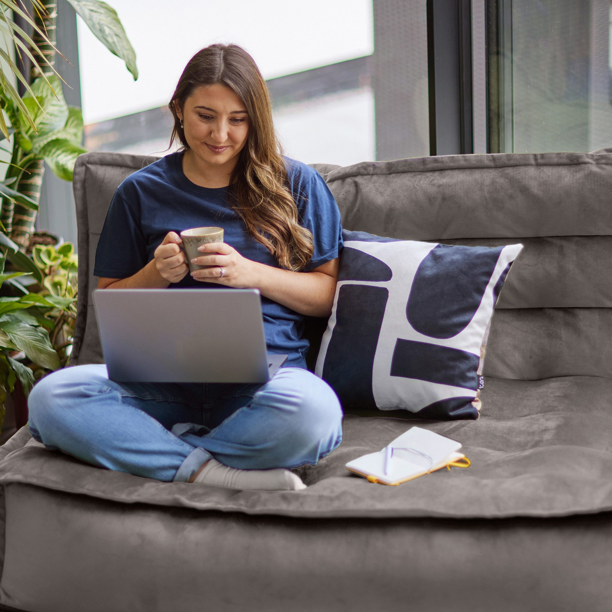 icon Sitzsack Sofa XXL aus Samt „Kota", 100x140x72cm, Made in Germany, für günstig online kaufen