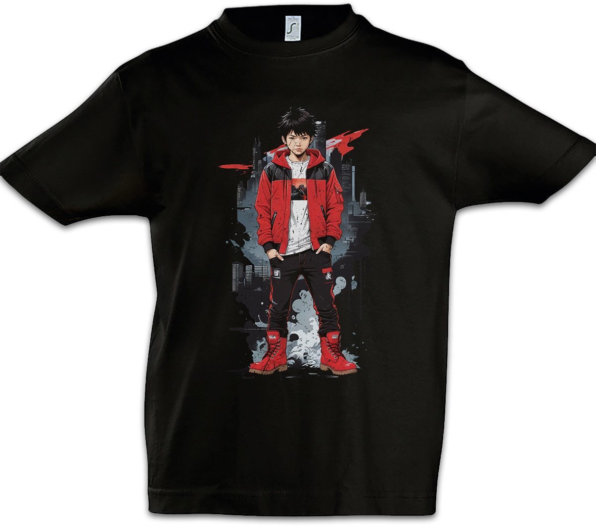 Print-Shirt Neo-Tokyo Biker Kinder T-Shirt Kaneda Anime Shotaro Akira Cyberpunk